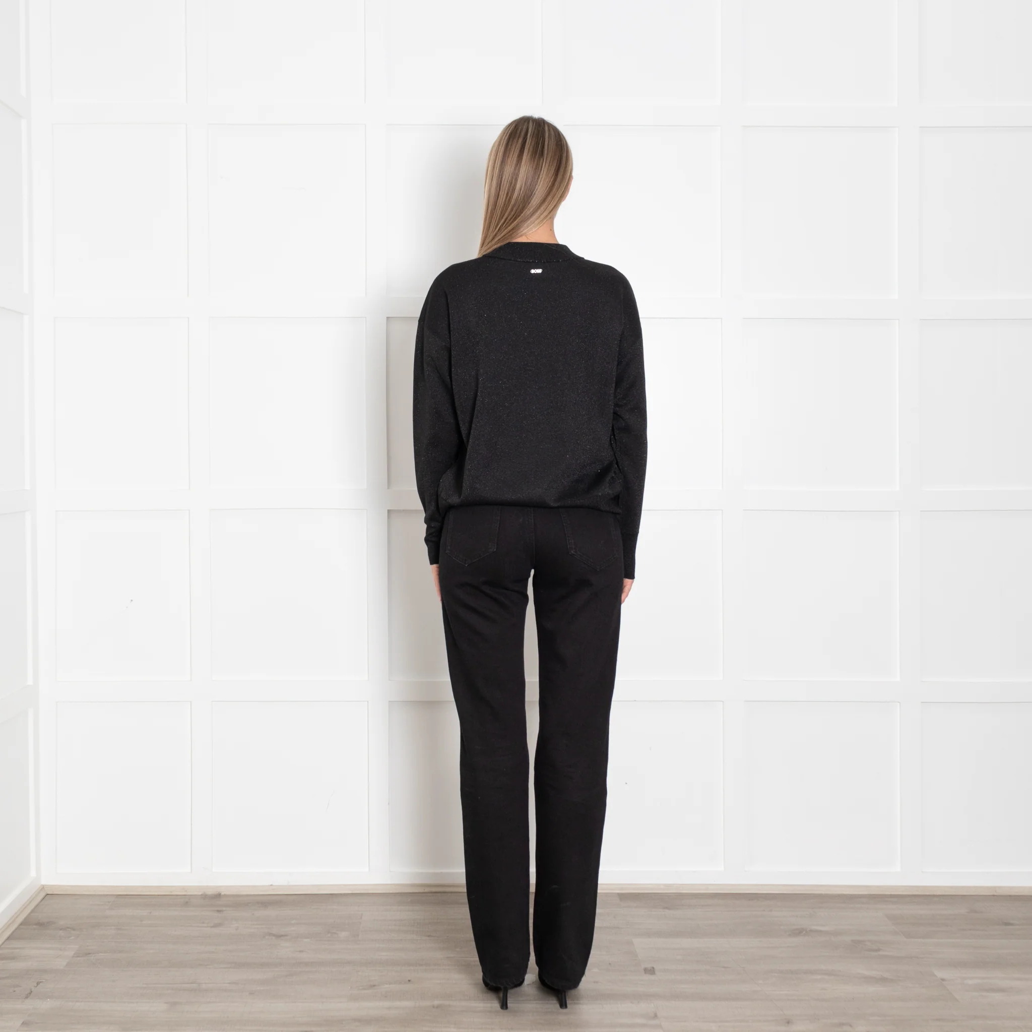 Boss Black Lurex Shimmer Jumper - Image 5