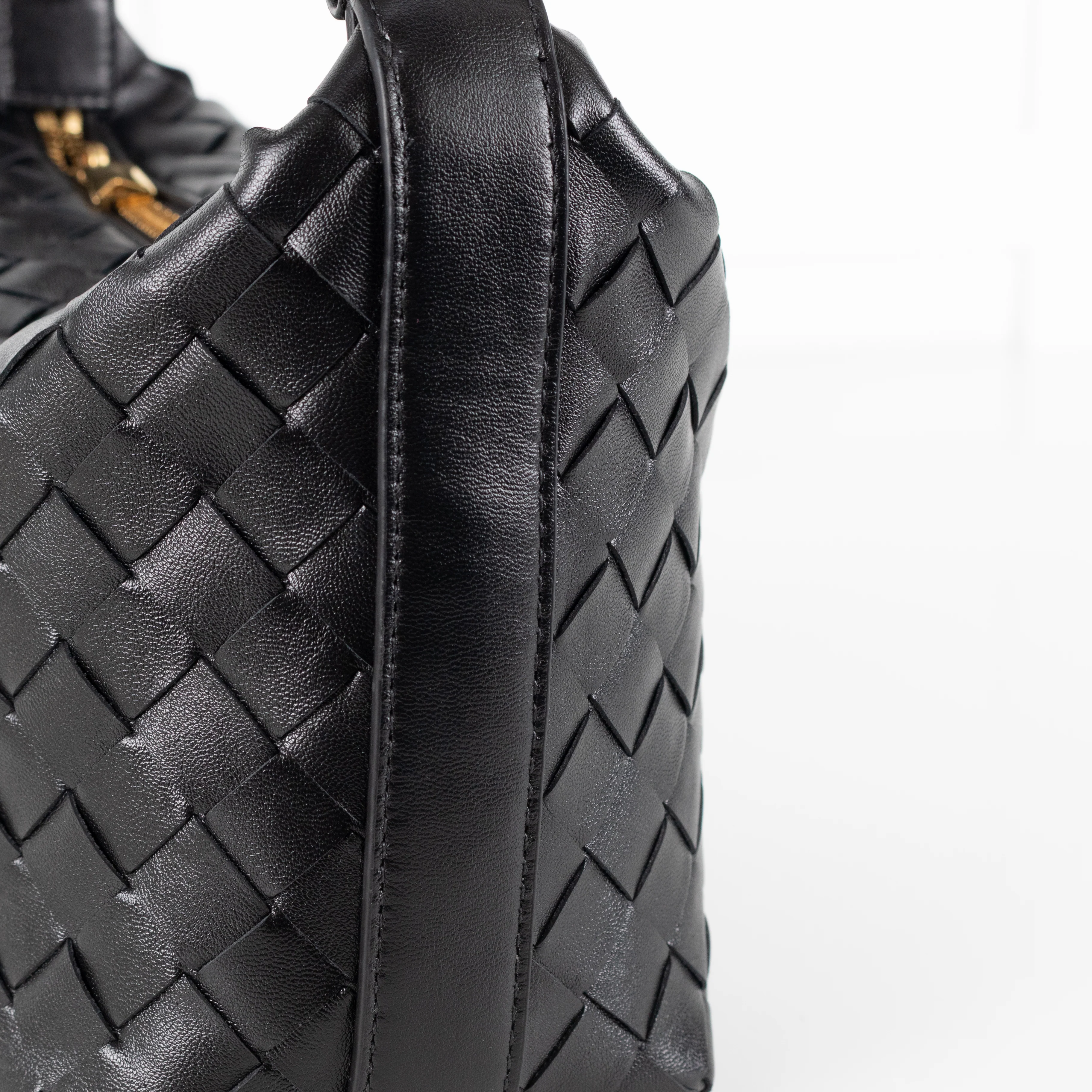 Bottega Veneta Black Intrecciato Mini Wallace Bag - Image 13