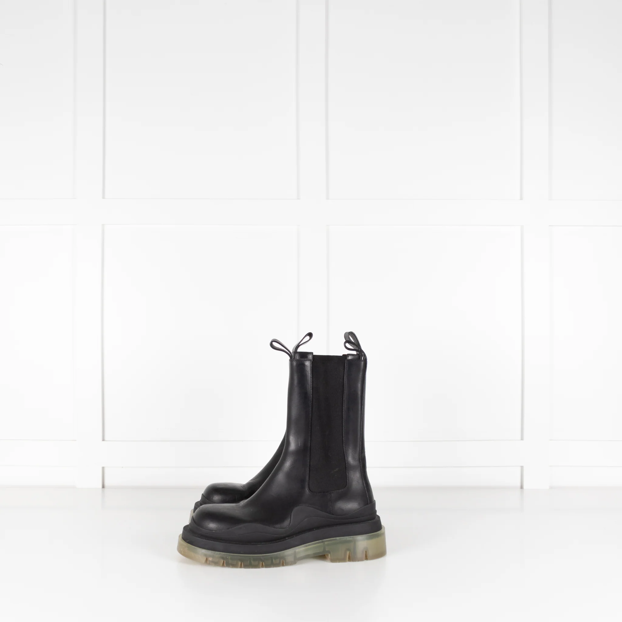 Bottega Veneta Black Tire Chelsea Boots - Image 2