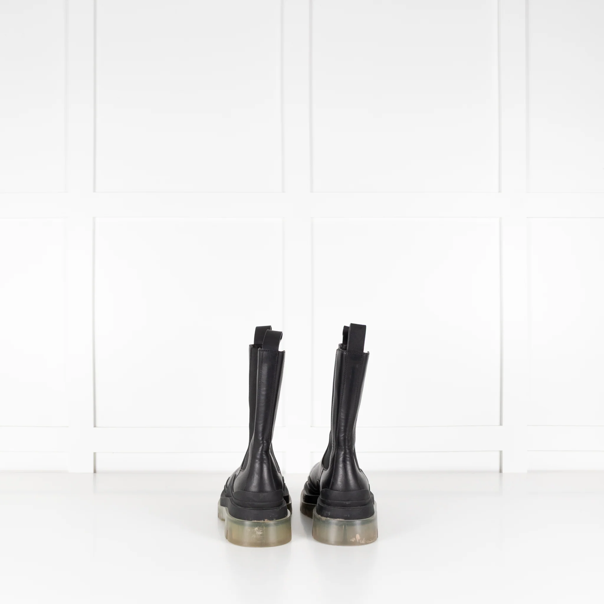 Bottega Veneta Black Tire Chelsea Boots - Image 3