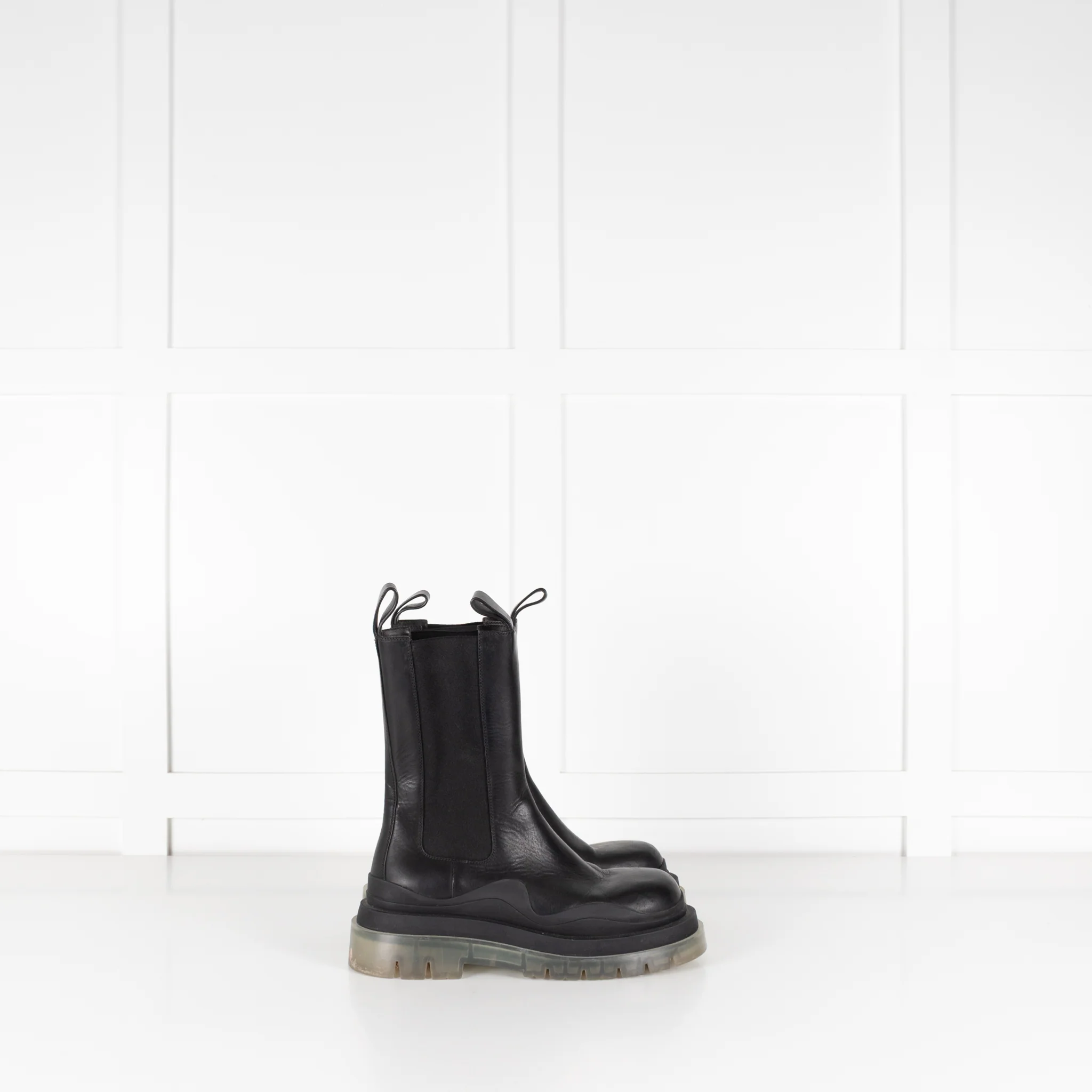 Bottega Veneta Black Tire Chelsea Boots - Image 4