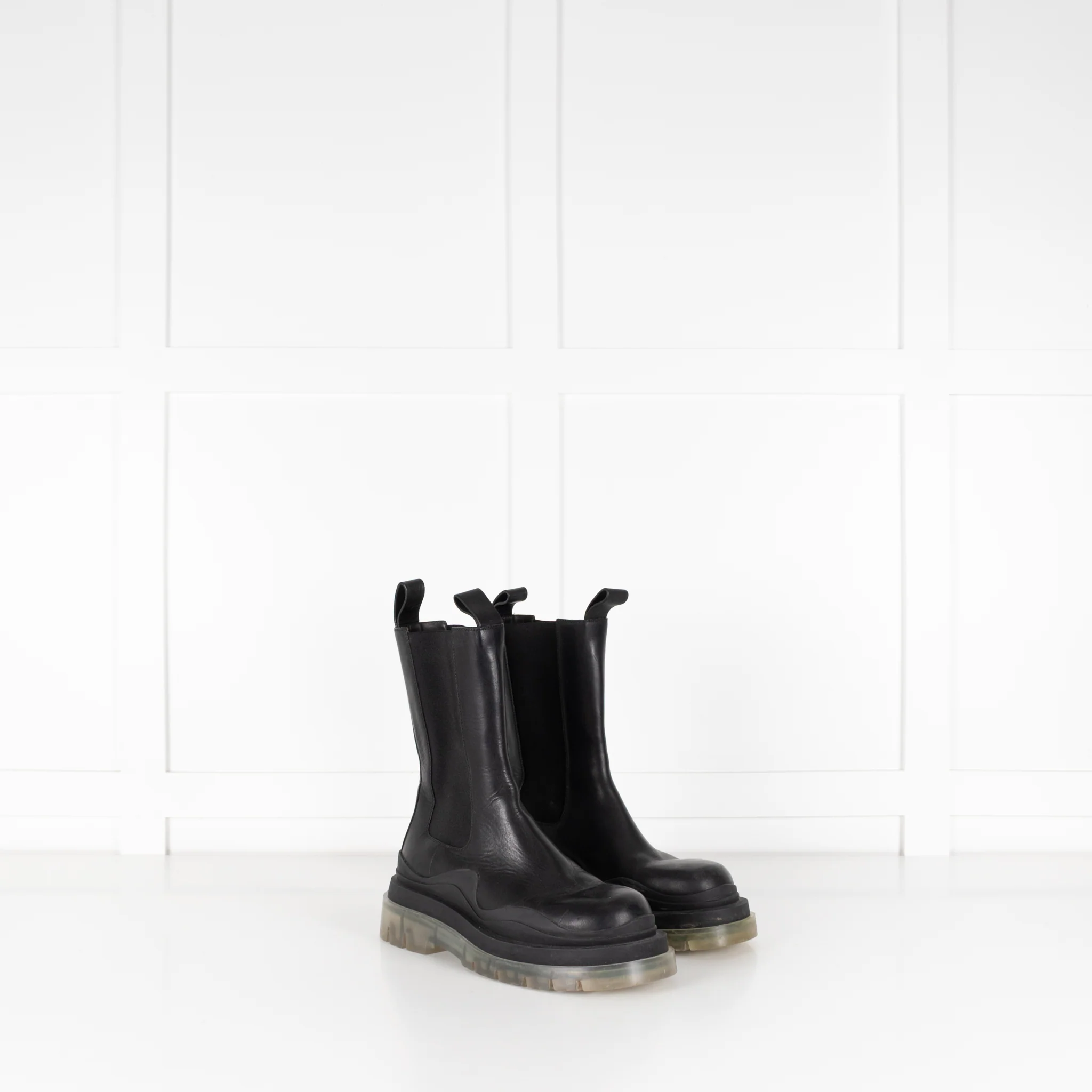 Bottega Veneta Black Tire Chelsea Boots - Image 5