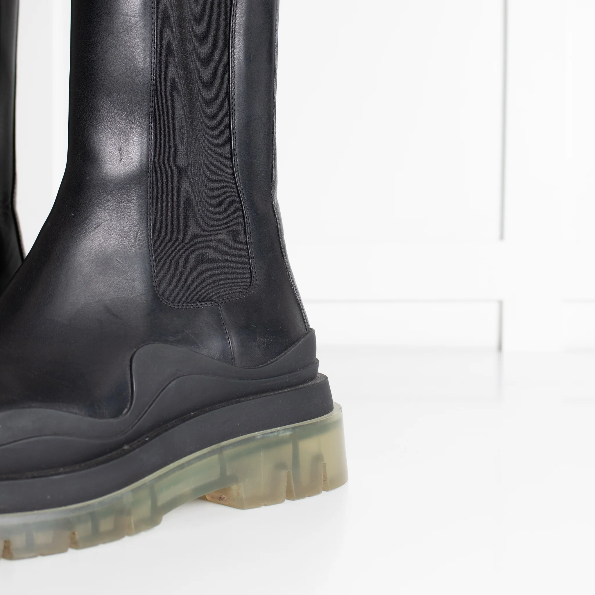 Bottega Veneta Black Tire Chelsea Boots - Image 7