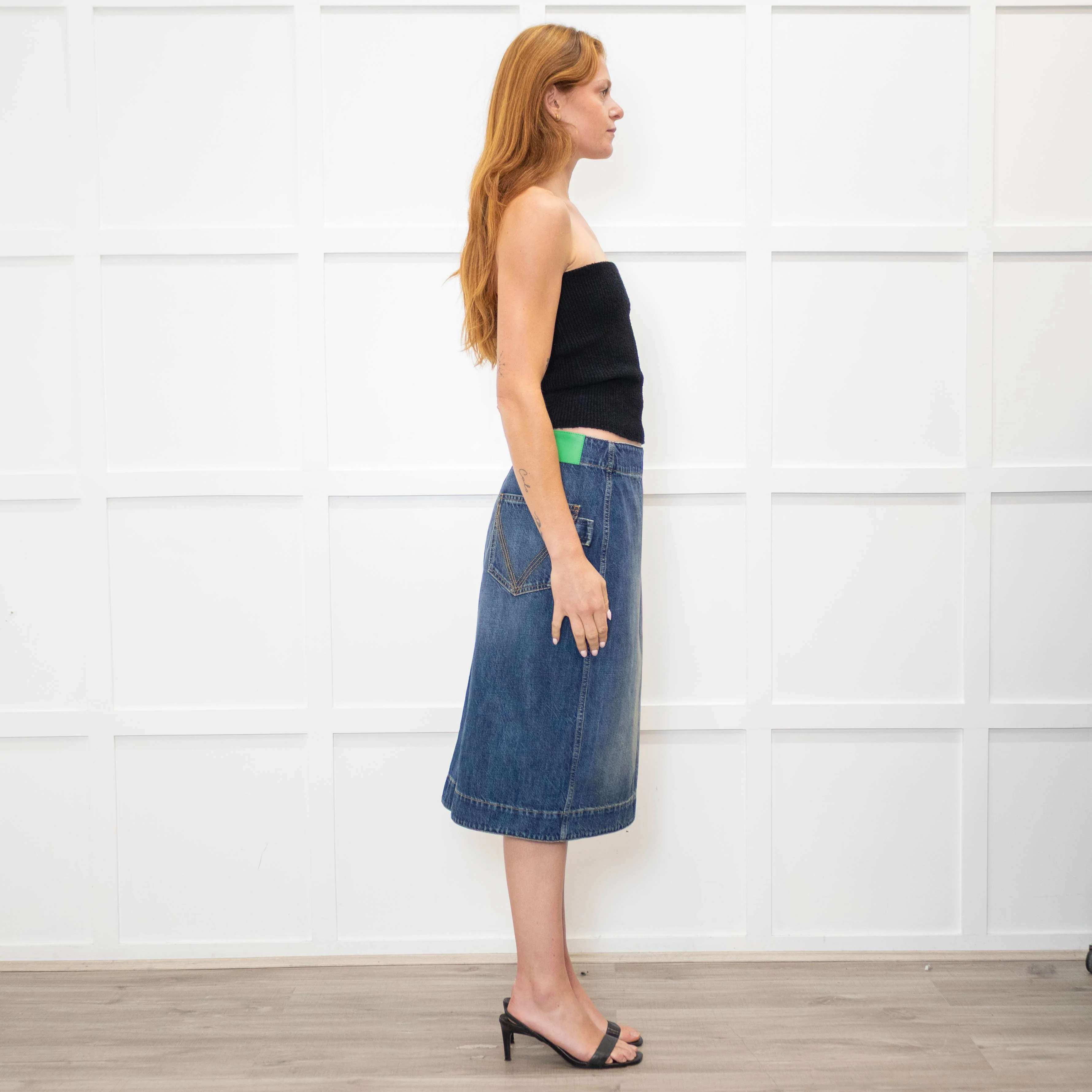 Bottega Veneta Blue Denim Skirt - Image 6
