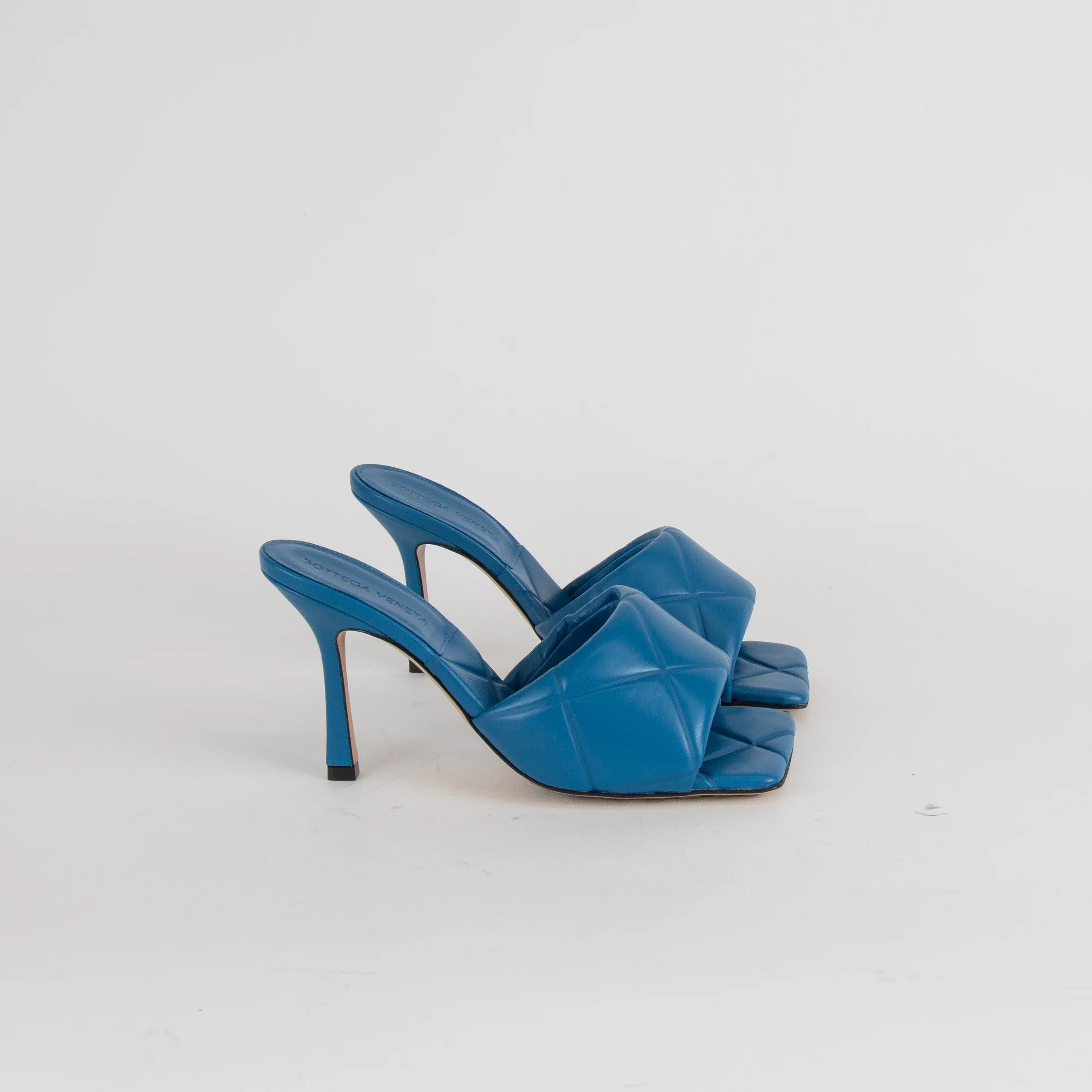 Bottega Veneta Blue Padded Mule - Image 6