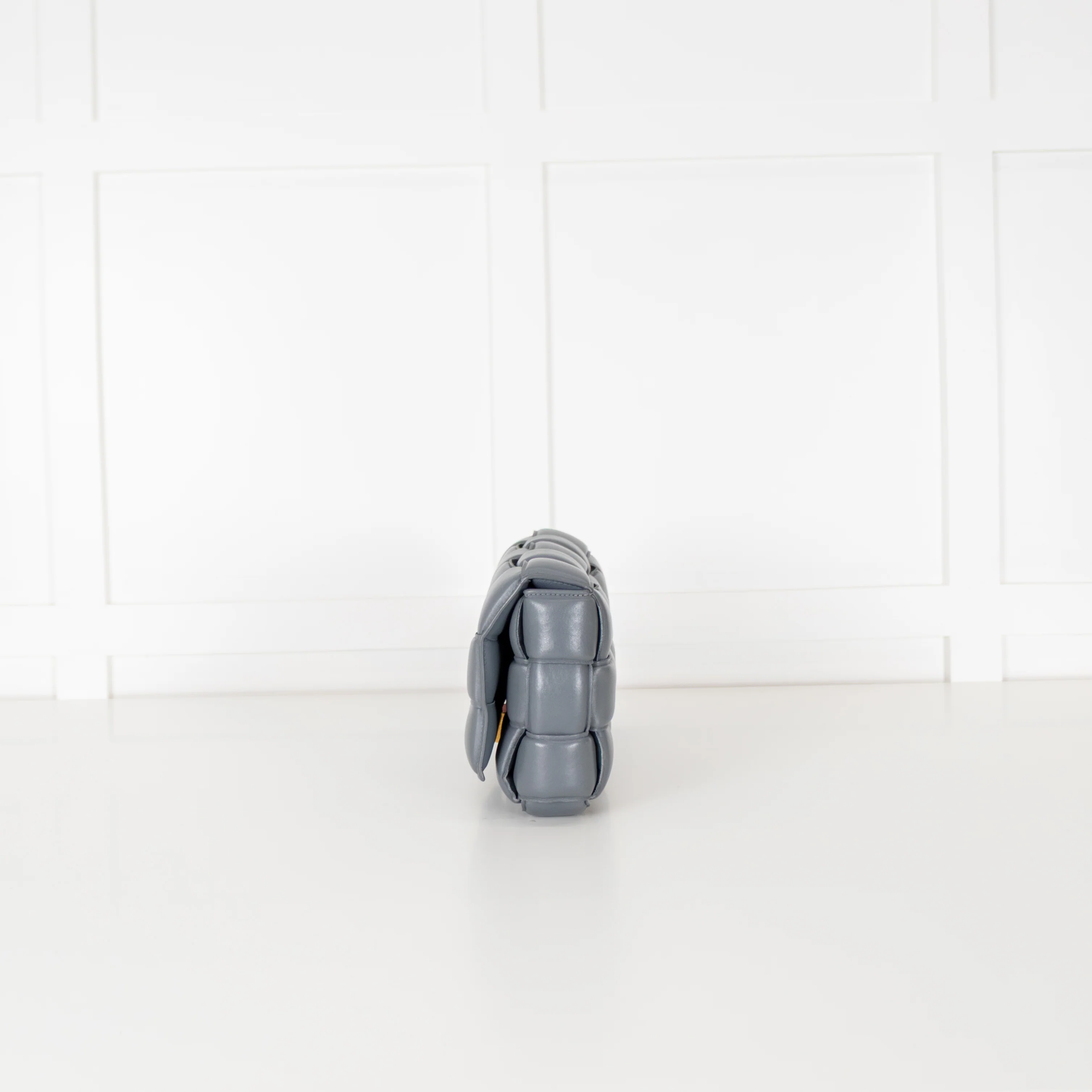 Bottega Veneta Grey Padded Intrecciato Leather Shoulder Bag - Image 10