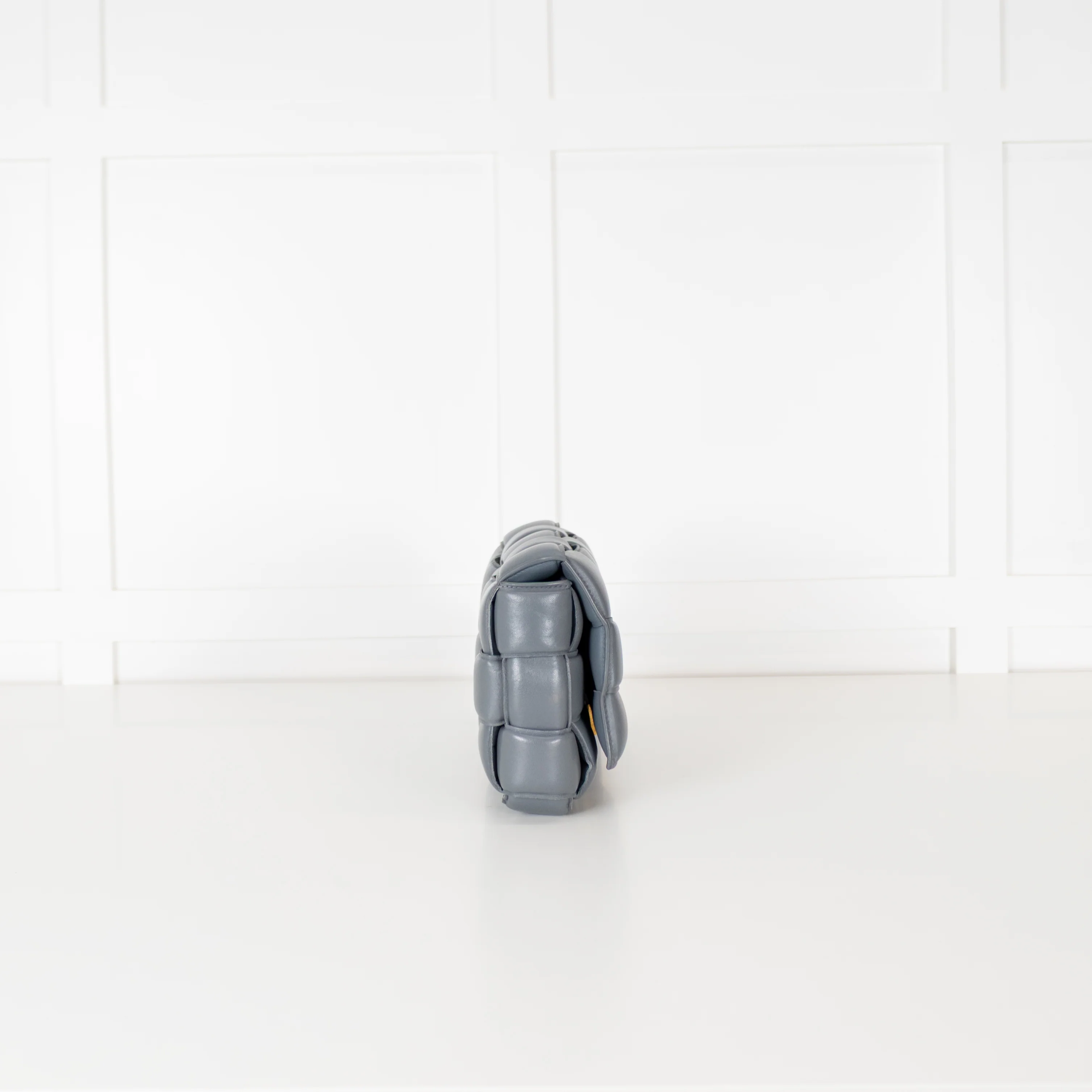 Bottega Veneta Grey Padded Intrecciato Leather Shoulder Bag - Image 8