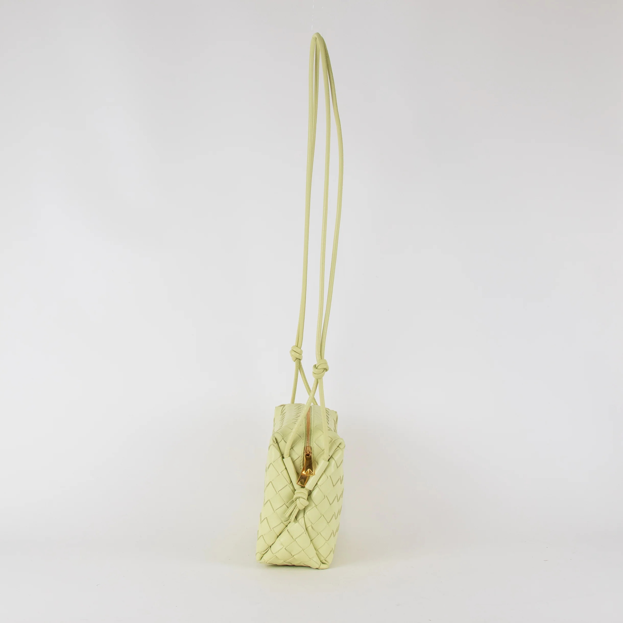 Bottega Veneta Lime Green Intrecciato Loop Camera Bag - Image 4
