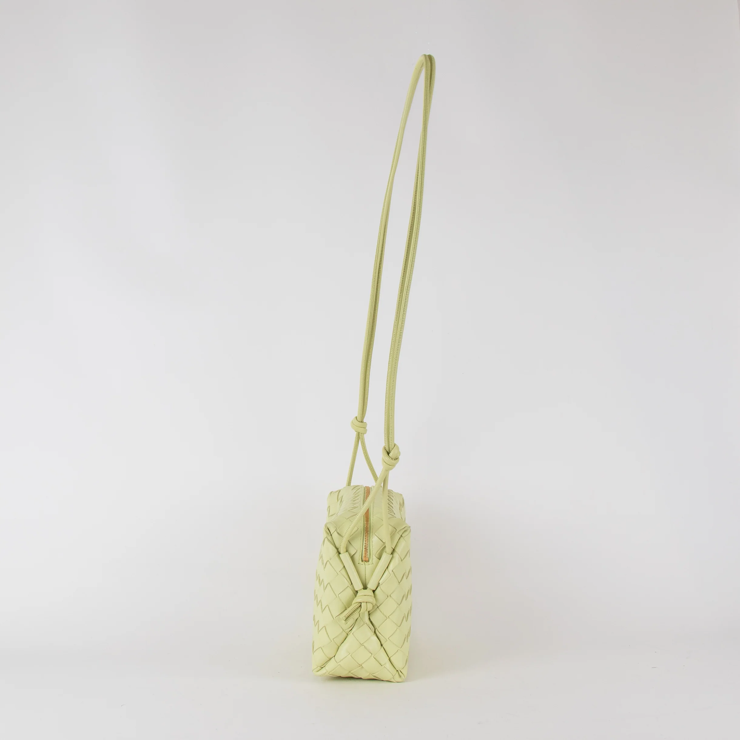 Bottega Veneta Lime Green Intrecciato Loop Camera Bag - Image 6