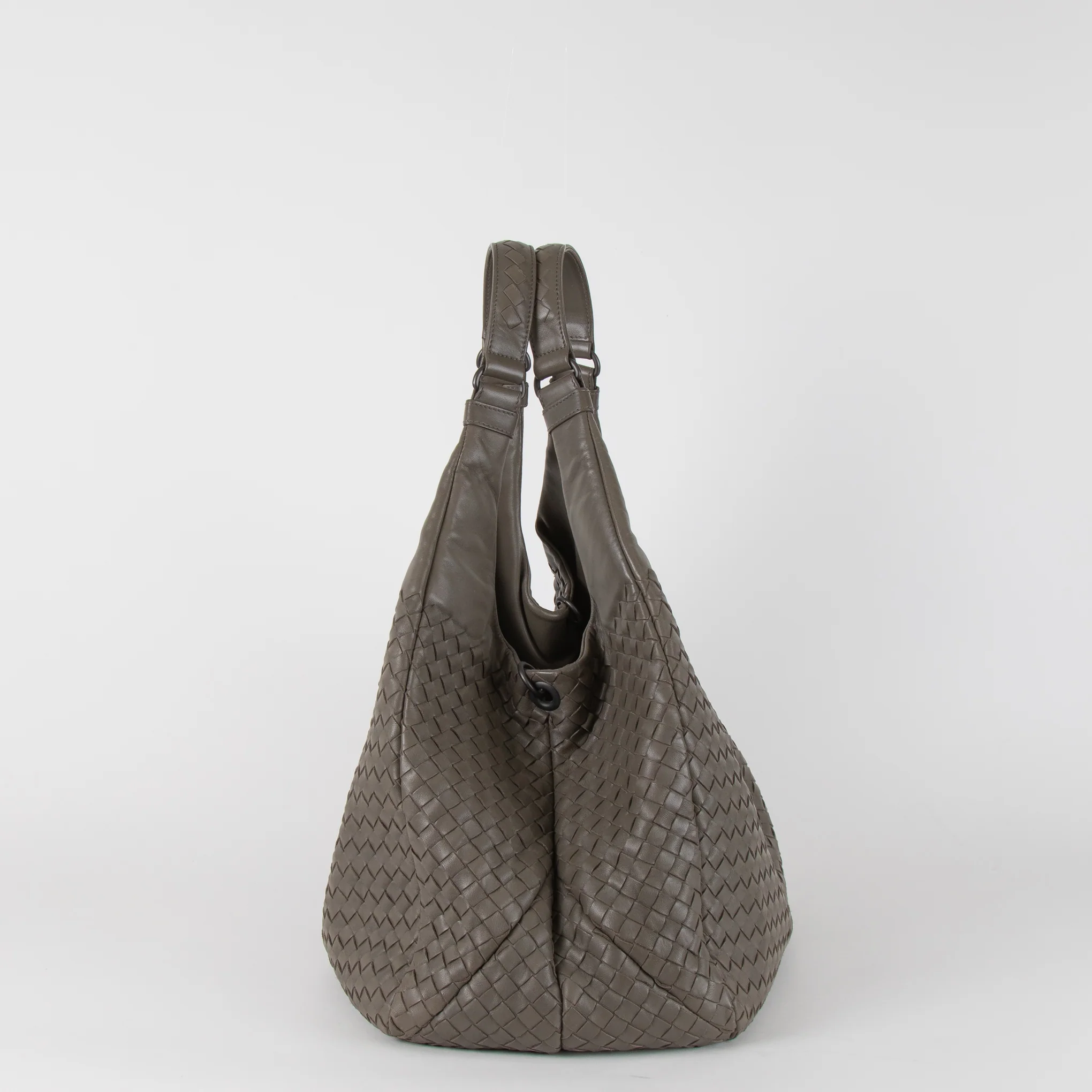 Bottega Veneta Olive Green Intrecciato Campana Bag - Image 4