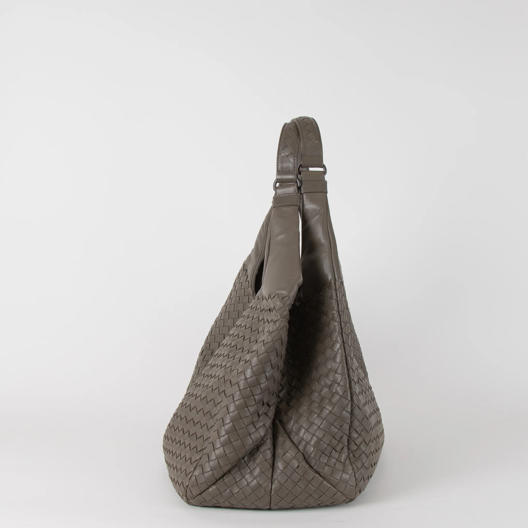 Bottega Veneta Olive Green Intrecciato Campana Bag - Image 6