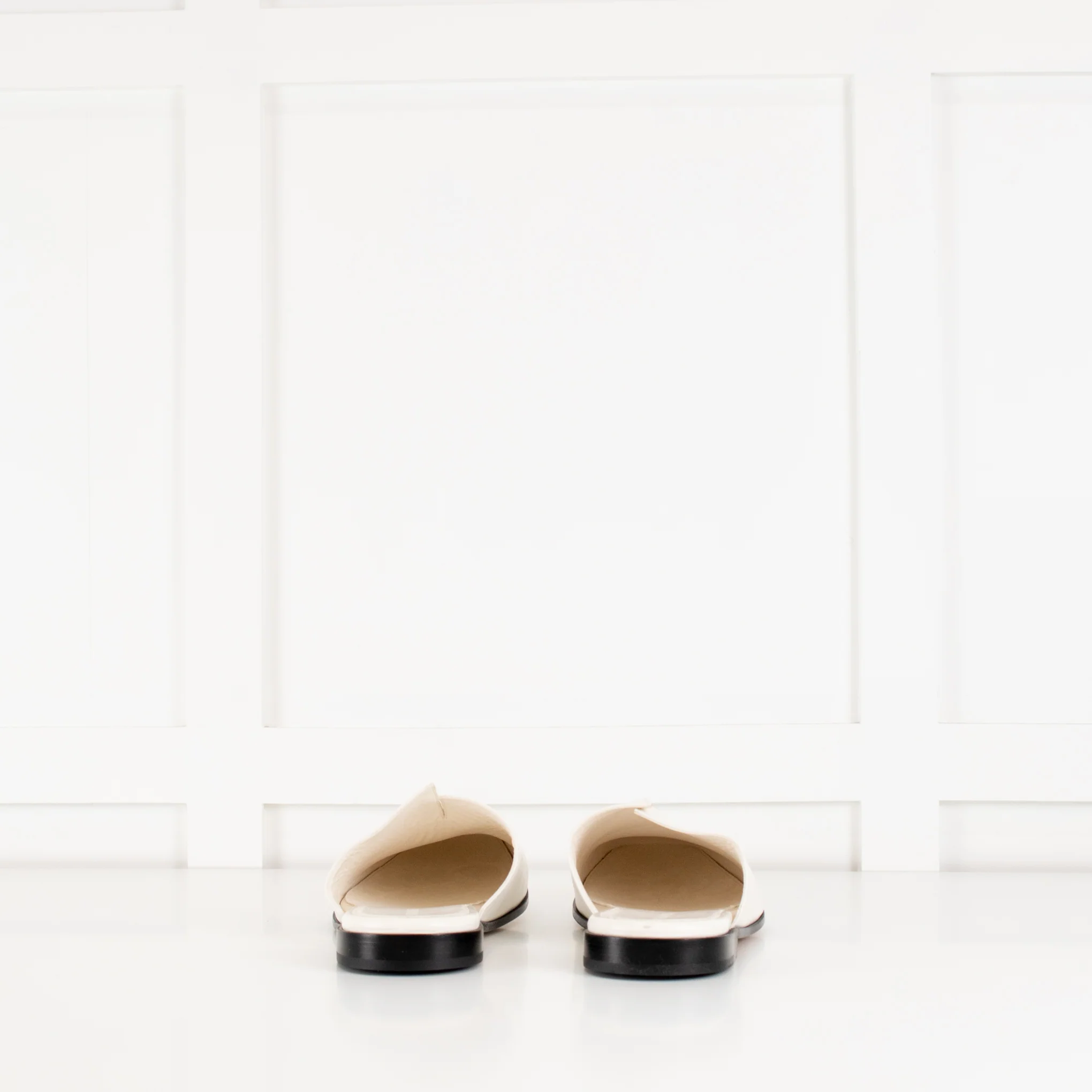 Bottega Veneta Roma White Leather Slippers - Image 5
