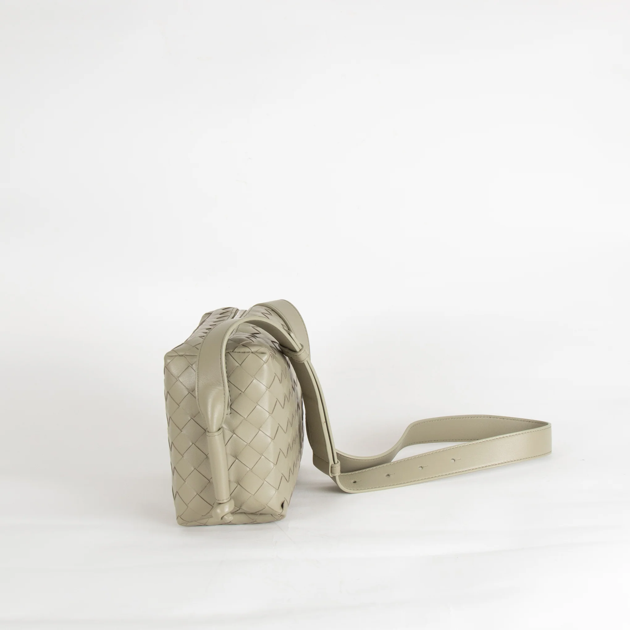 Bottega Veneta Sage Green Small Loop Messenger Bag - Image 5