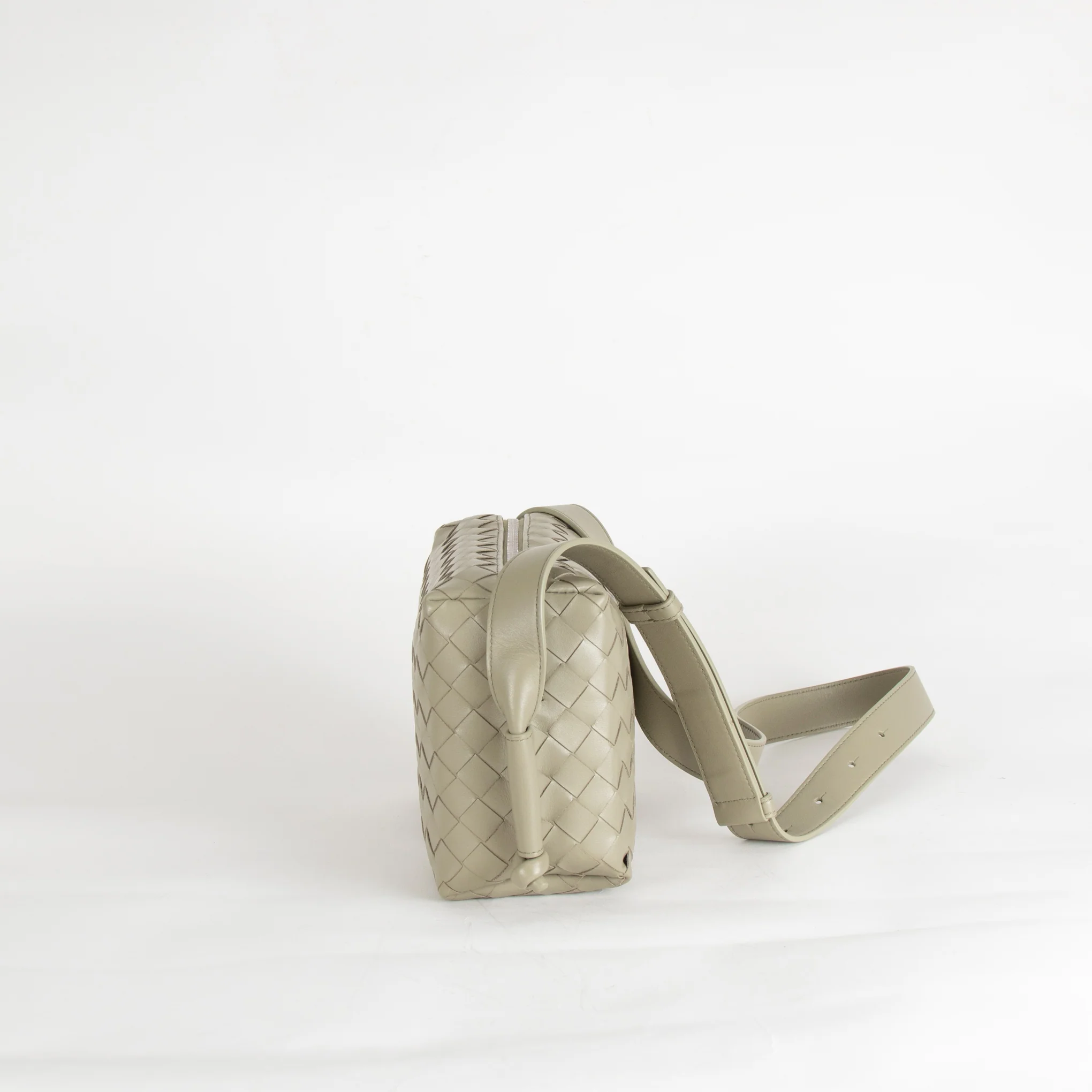 Bottega Veneta Sage Green Small Loop Messenger Bag - Image 6