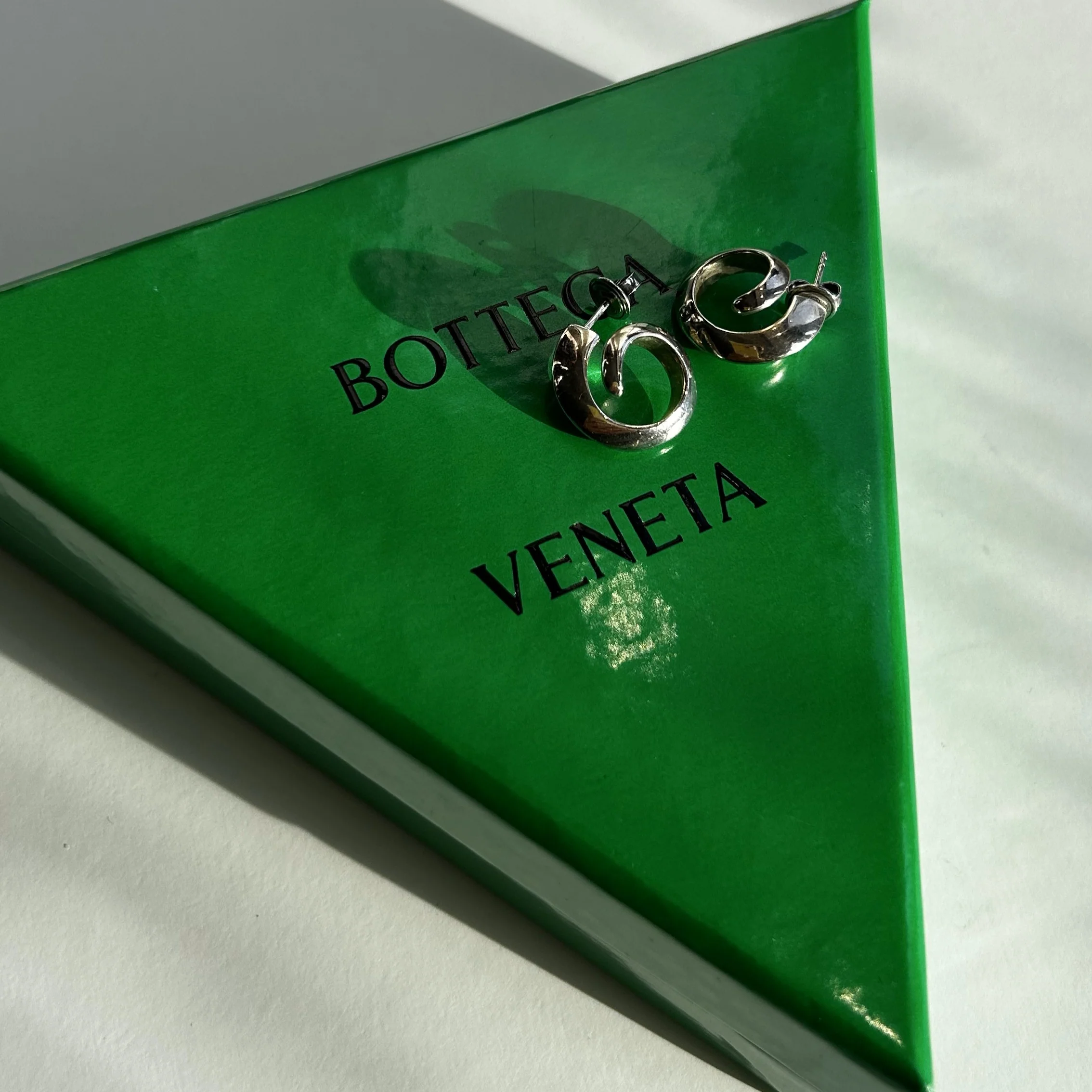 Bottega Veneta Silver Curl Earrings - Image 8