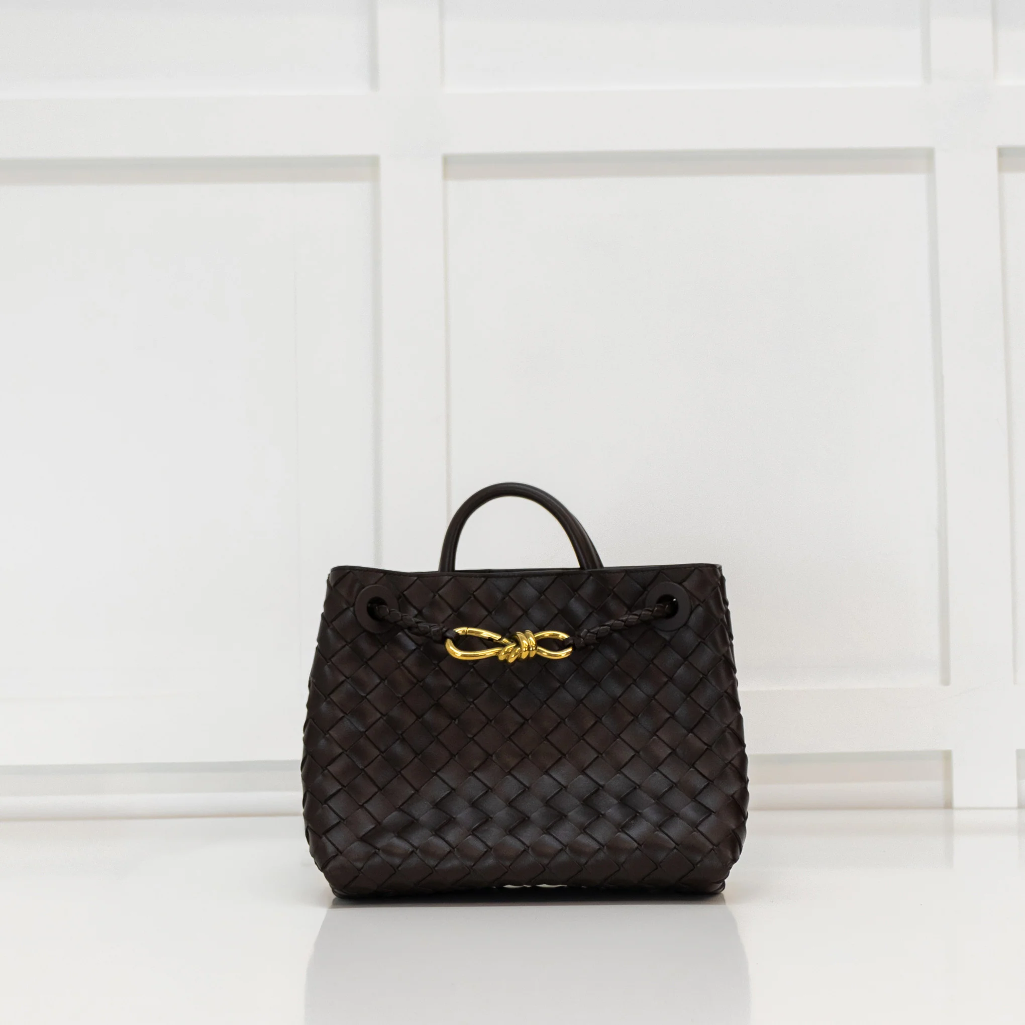 Bottega Veneta Small Brown Andiamo Bag