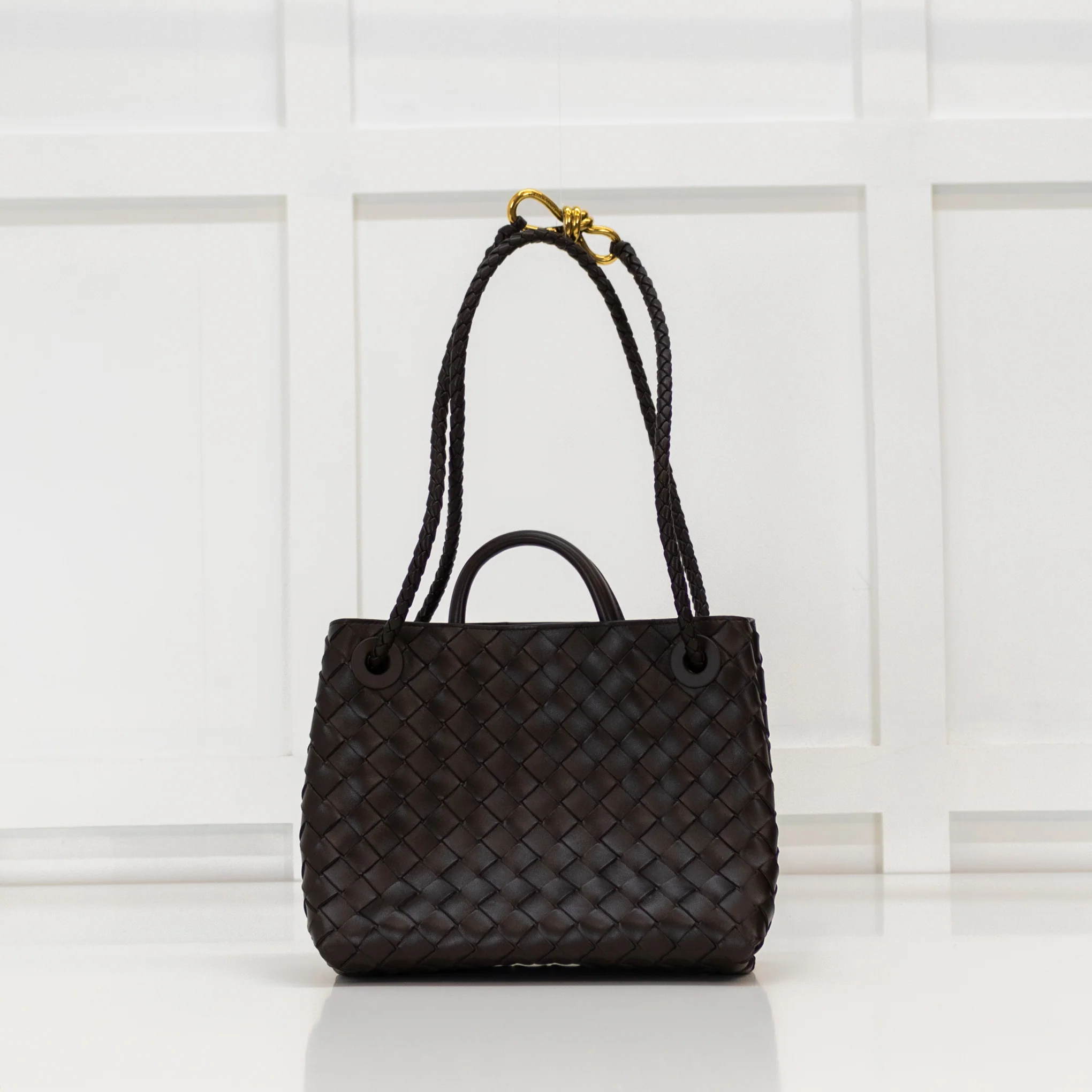 Bottega Veneta Small Brown Andiamo Bag - Image 11