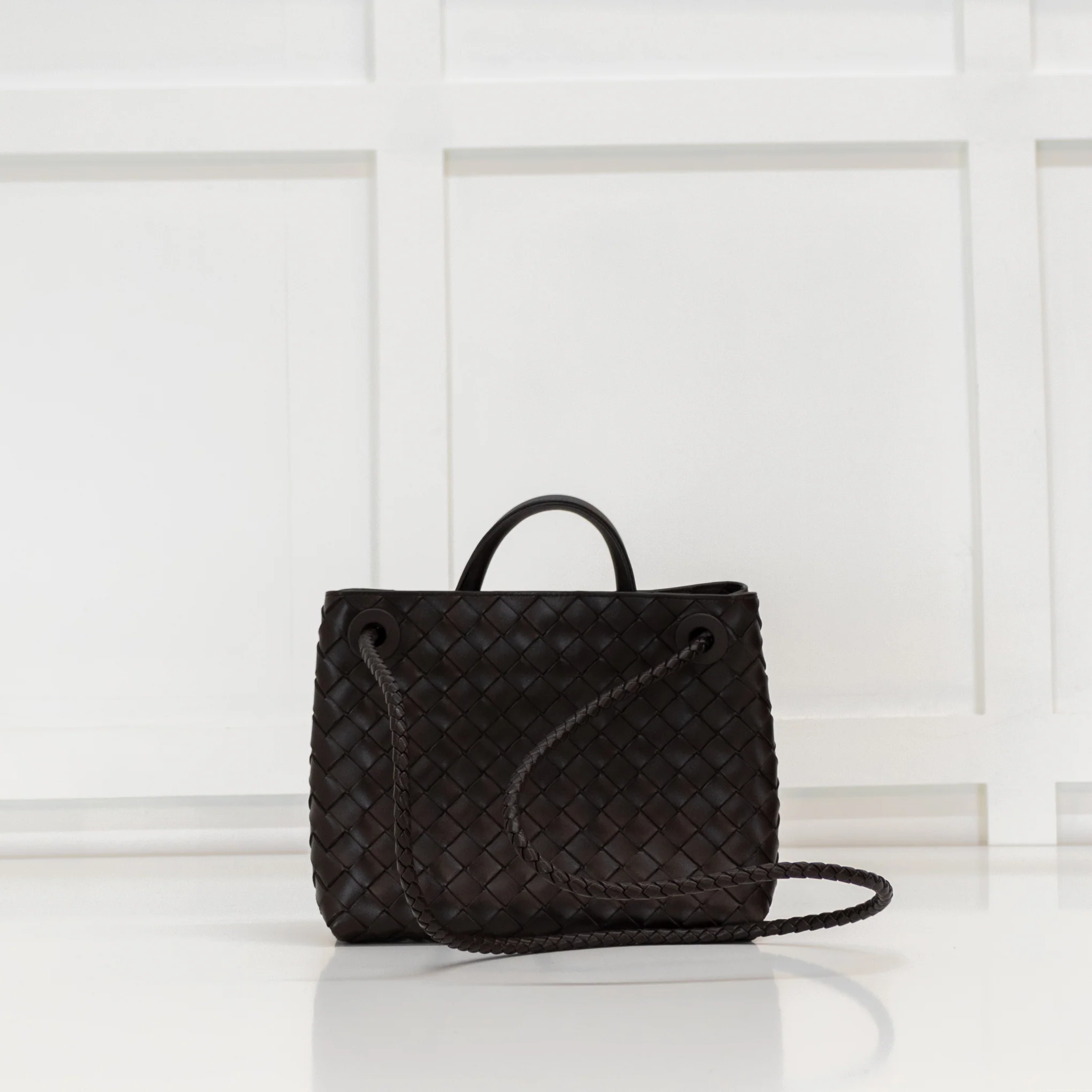 Bottega Veneta Small Brown Andiamo Bag - Image 5