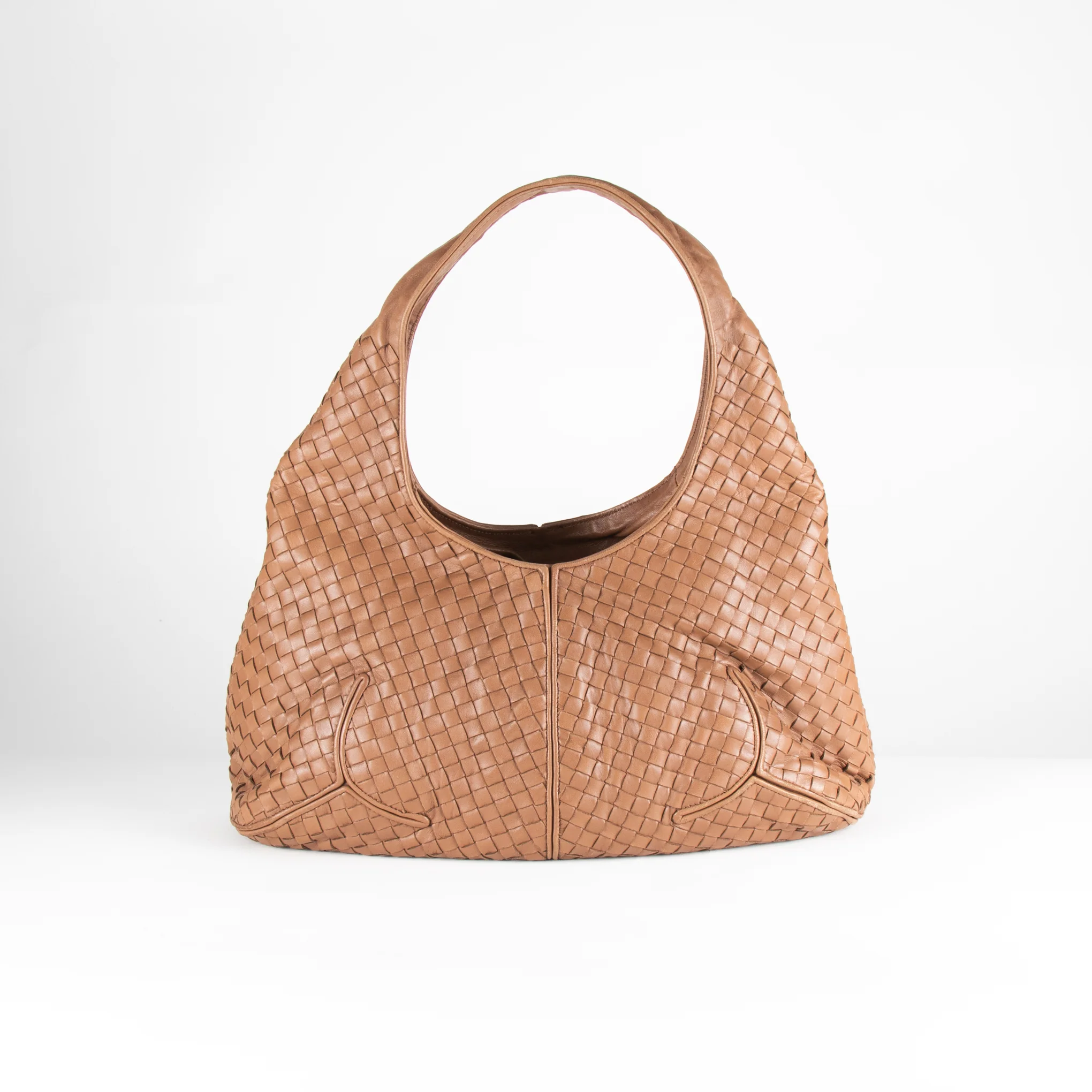 Bottega Veneta Tan Intrecciato Weave Ball Hobo Bag - Image 3
