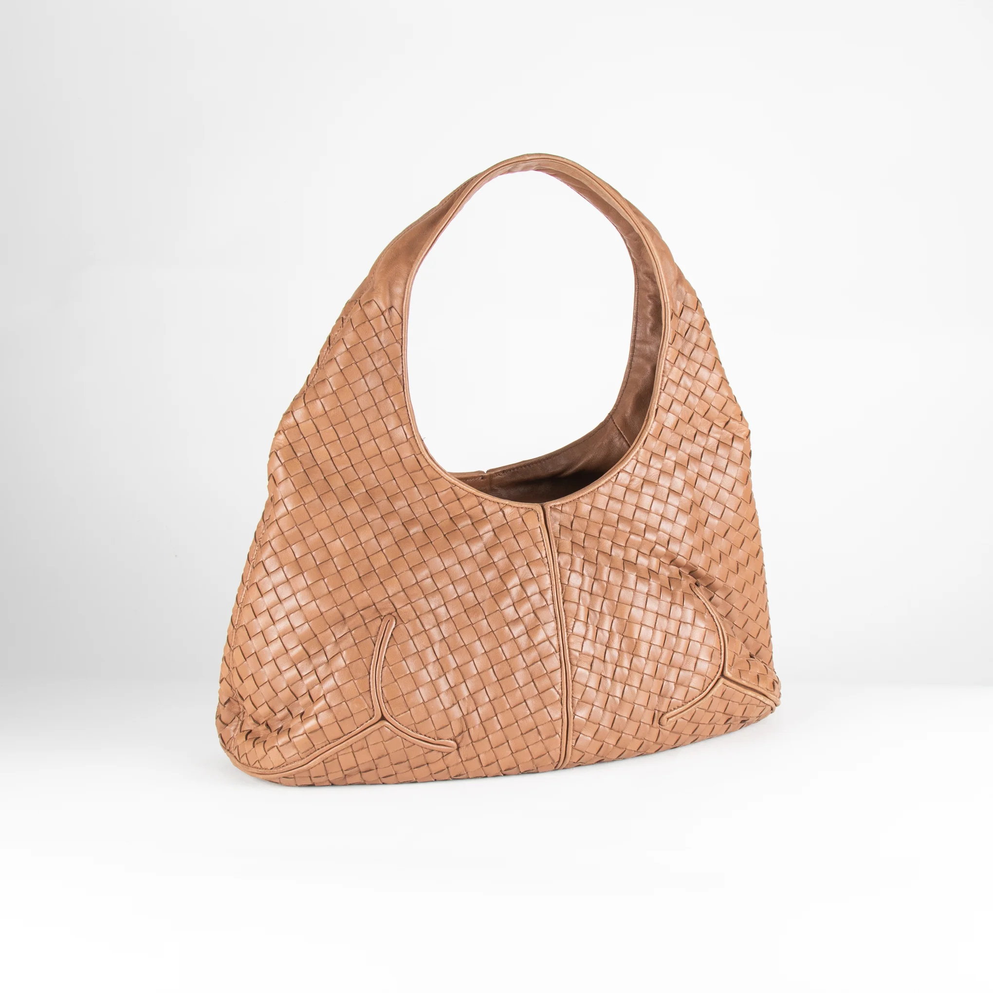 Bottega Veneta Tan Intrecciato Weave Ball Hobo Bag - Image 4