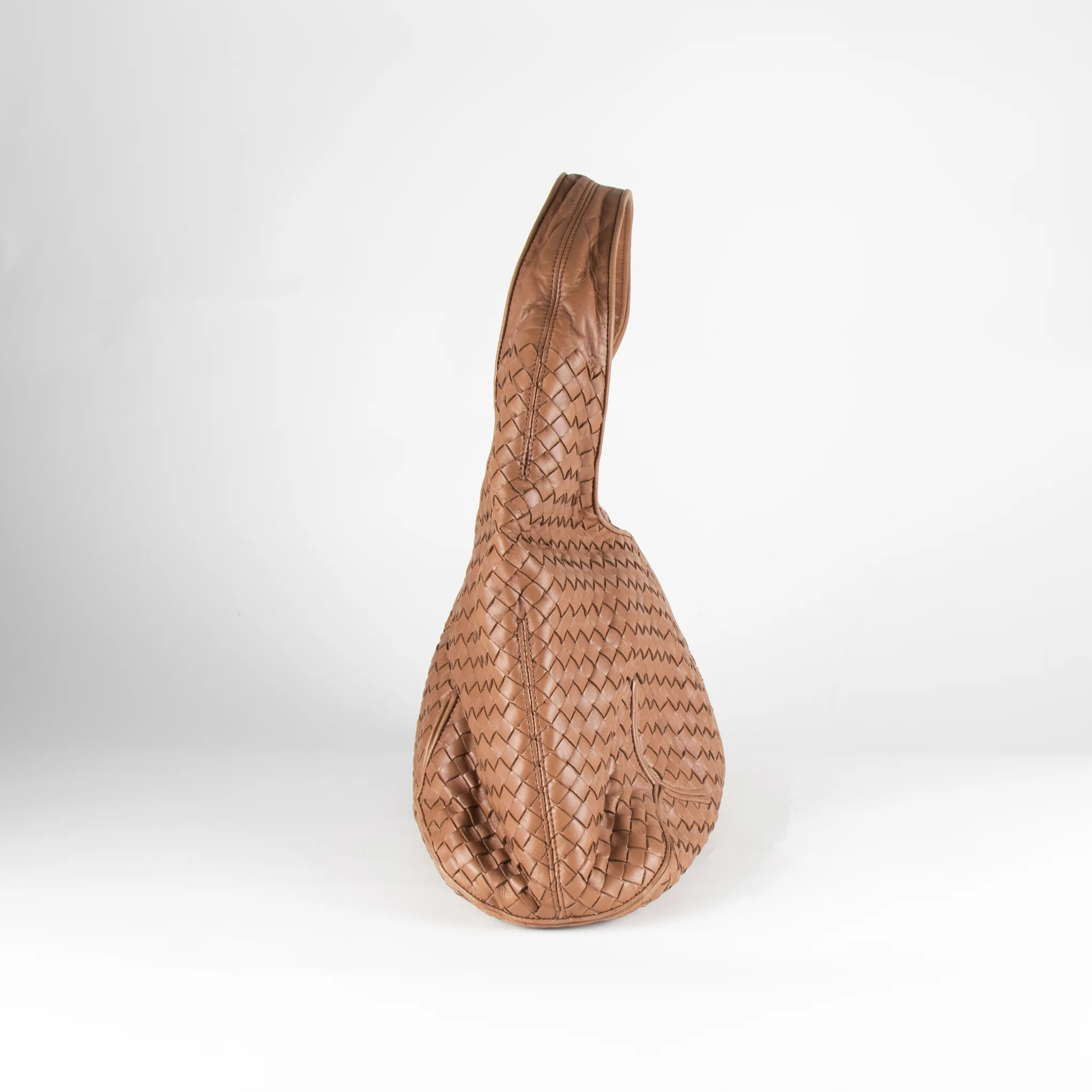 Bottega Veneta Tan Intrecciato Weave Ball Hobo Bag - Image 5