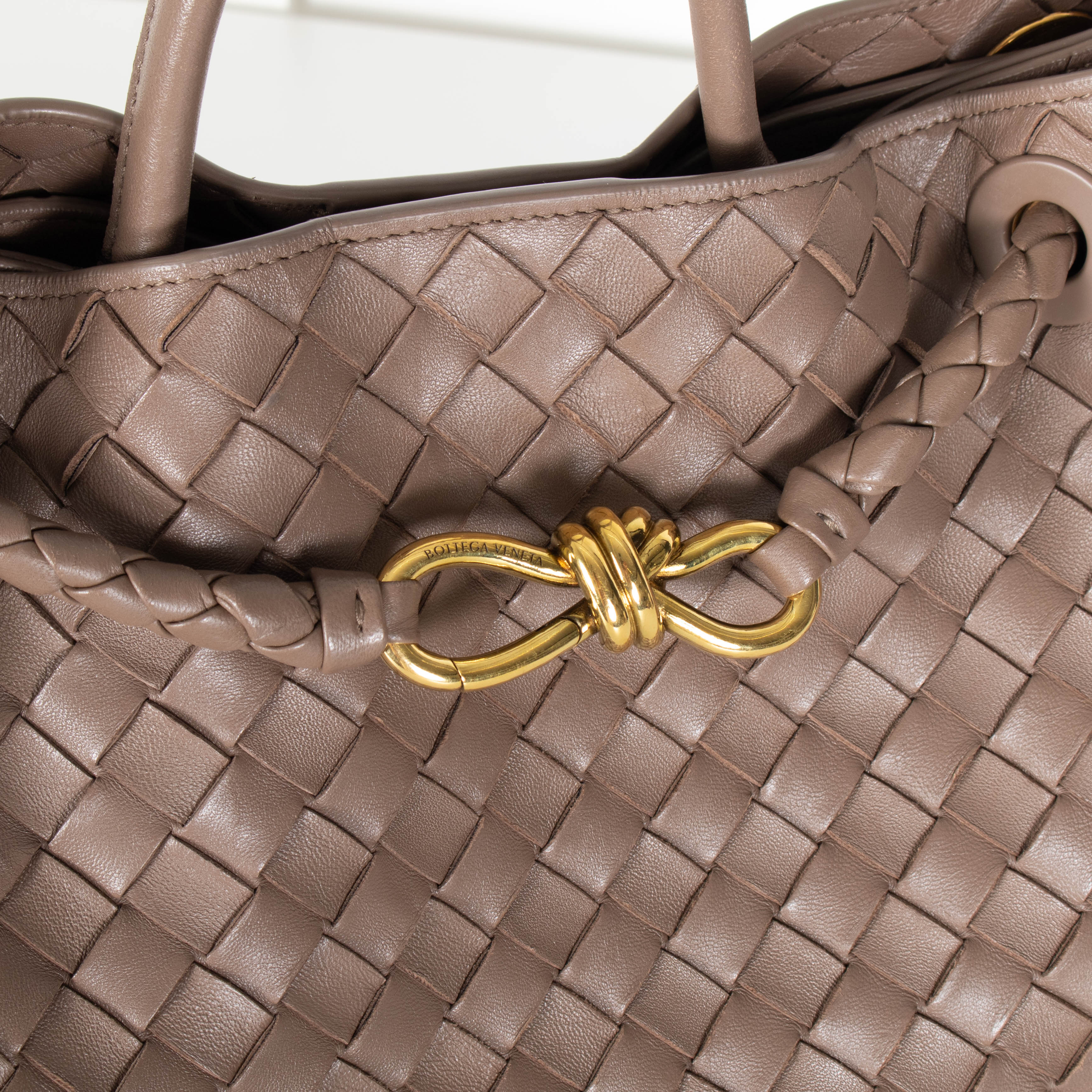 Bottega Veneta Taupe Medium Andiamo Tote Bag - Image 5