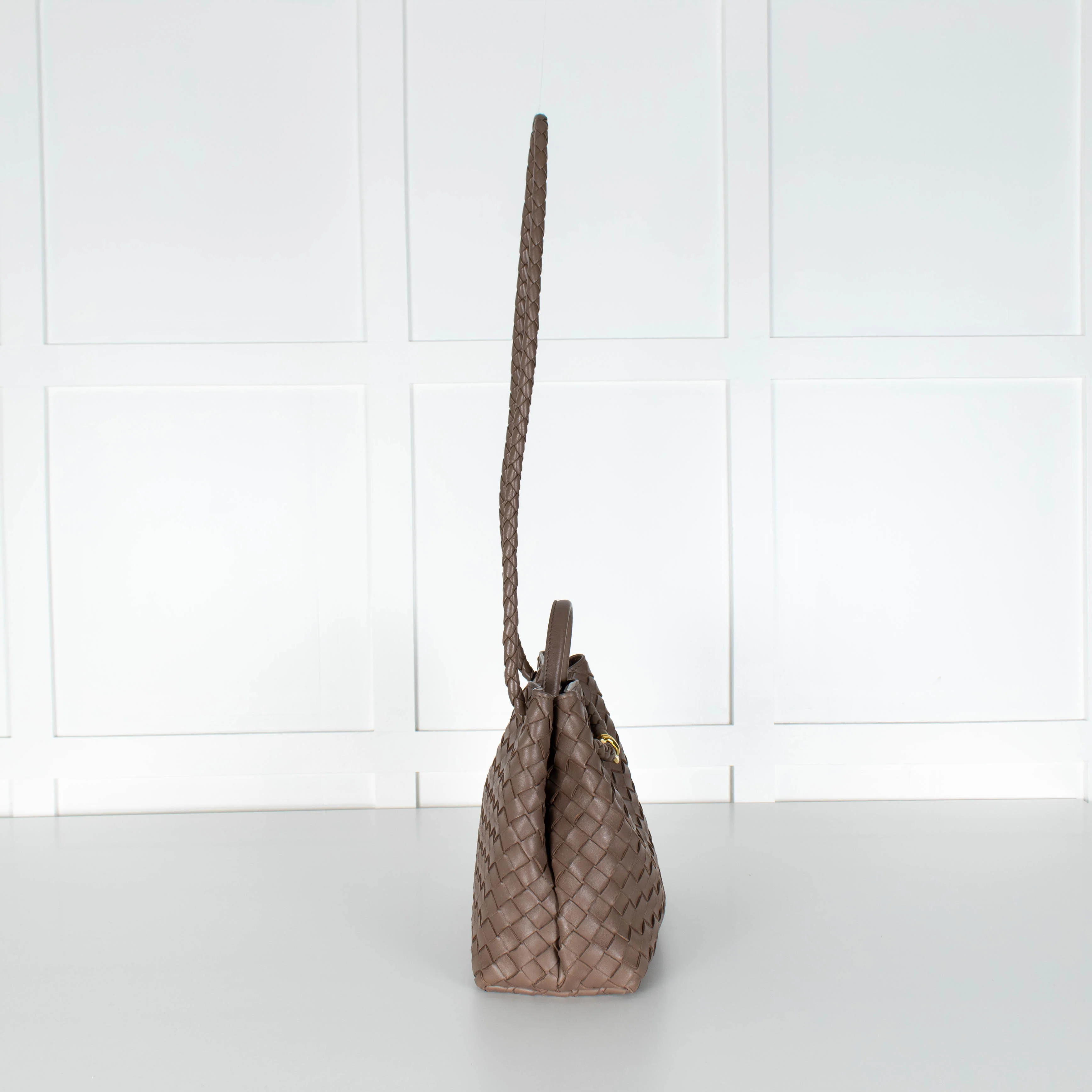 Bottega Veneta Taupe Medium Andiamo Tote Bag - Image 6