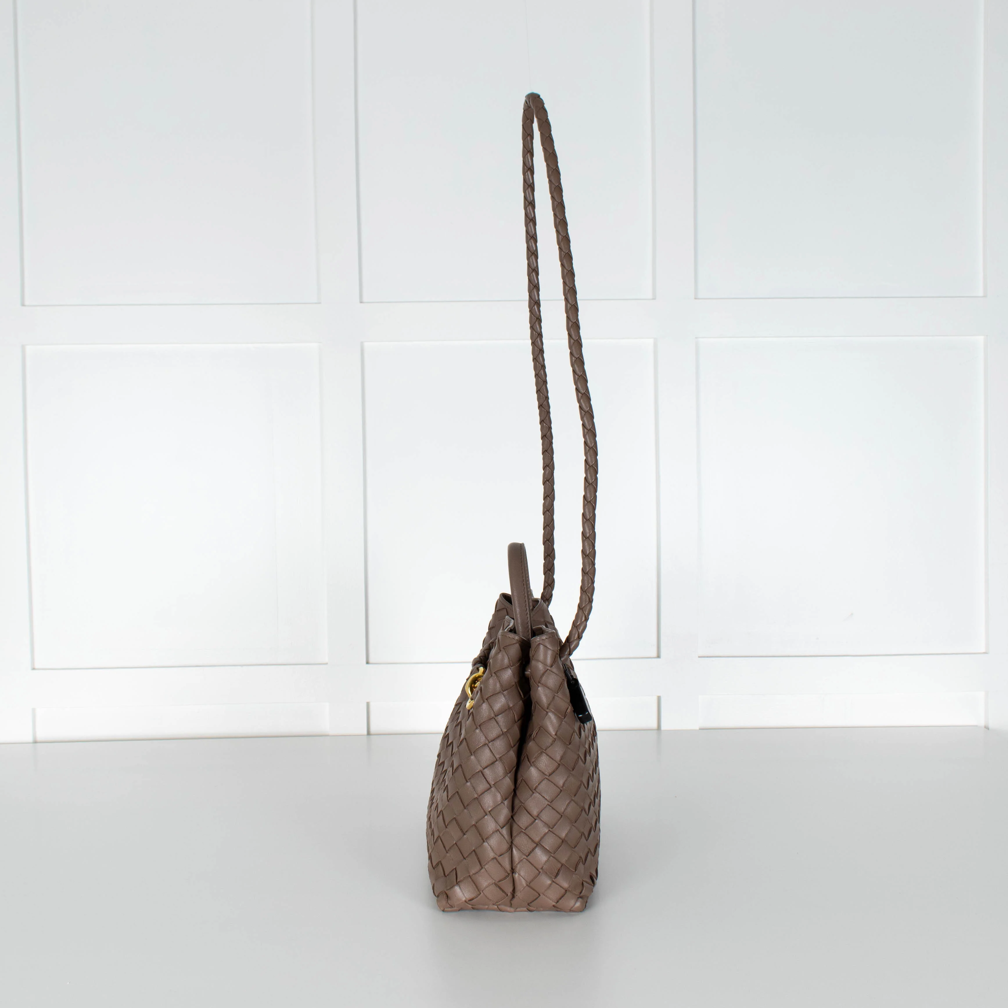 Bottega Veneta Taupe Medium Andiamo Tote Bag - Image 8