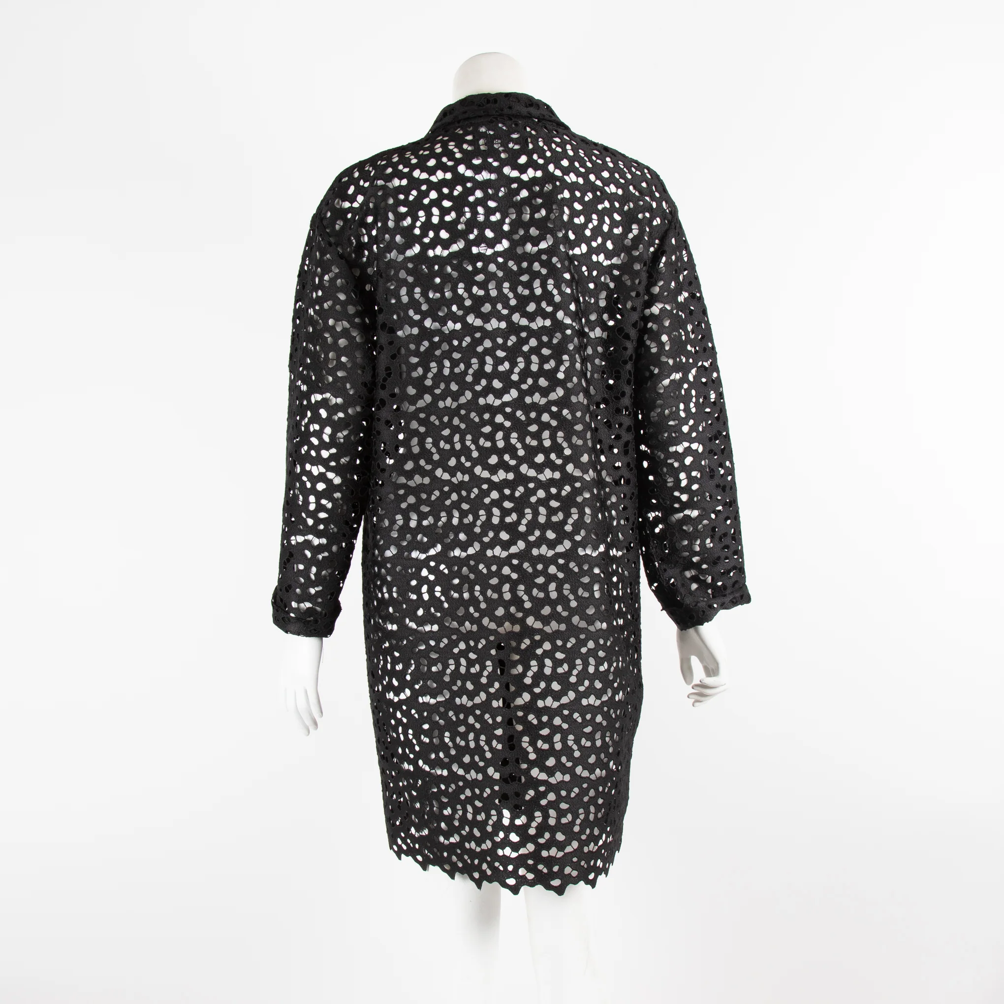 Boutique Moschino Black Broderie Anglaise Jacket - Image 3
