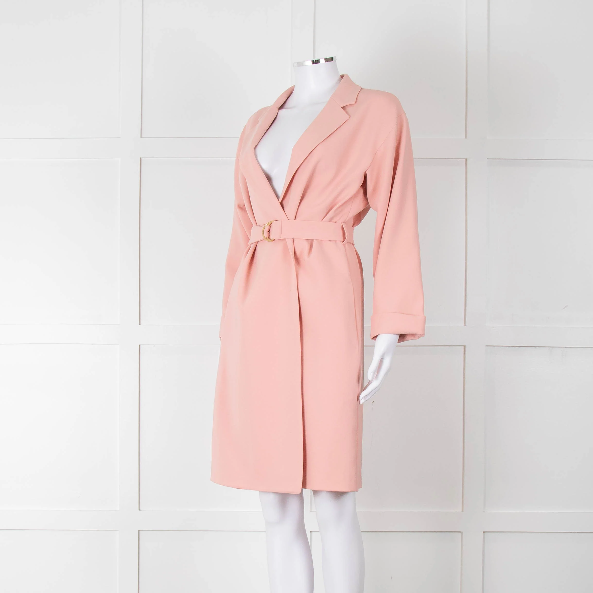 Boutique Moschino Peach Belted Coat - Image 7