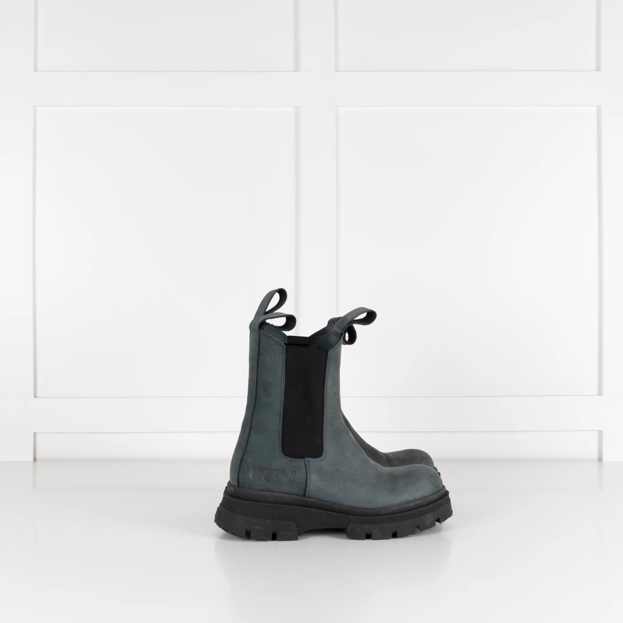 BRGN Teal Nubuck Chunky Chelsea Boot - Image 5