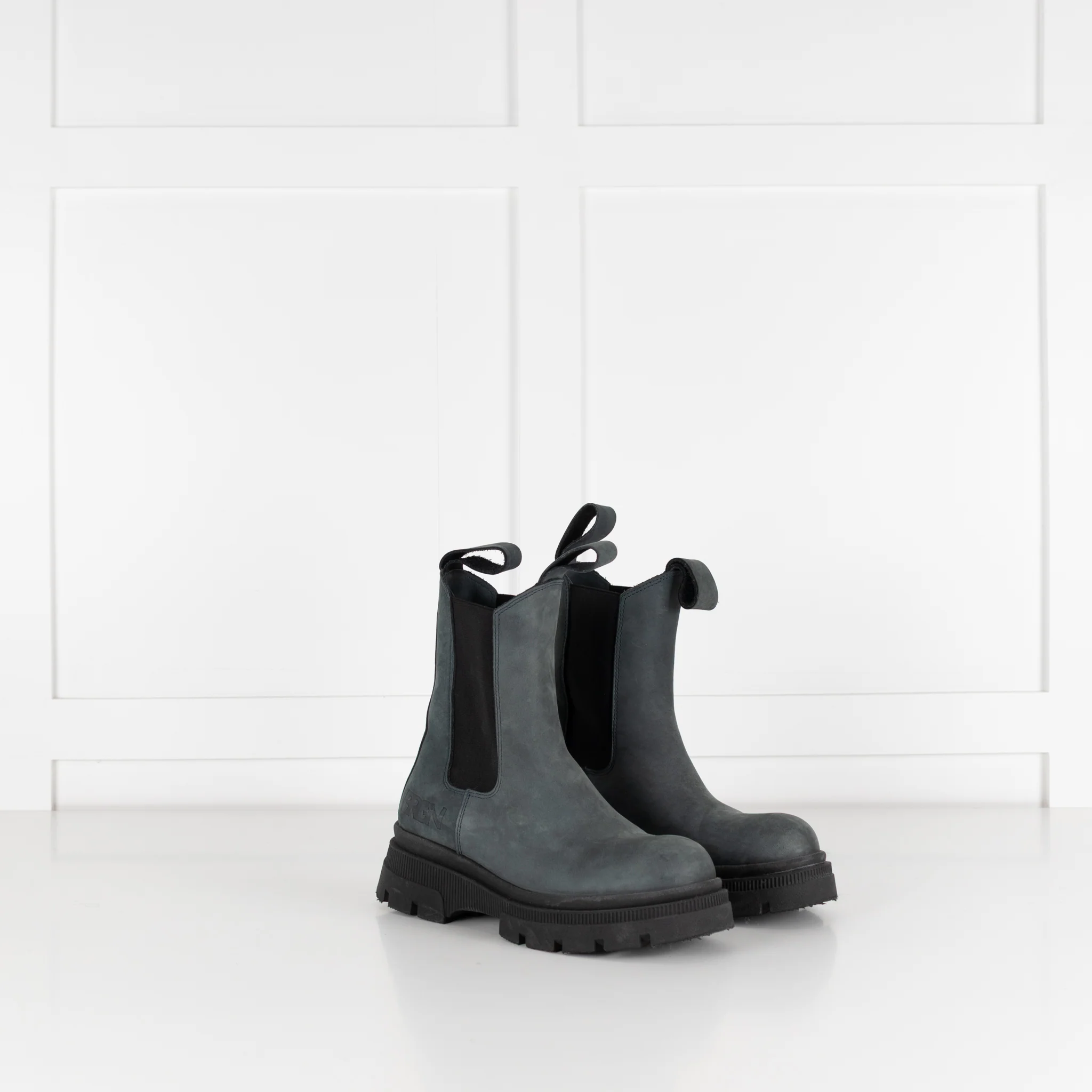 BRGN Teal Nubuck Chunky Chelsea Boot - Image 6
