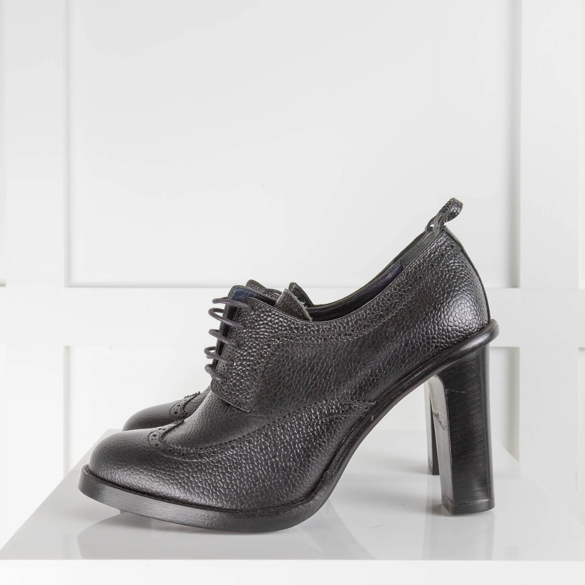 Brooks Brothers Black Heeled Brogues - Image 3
