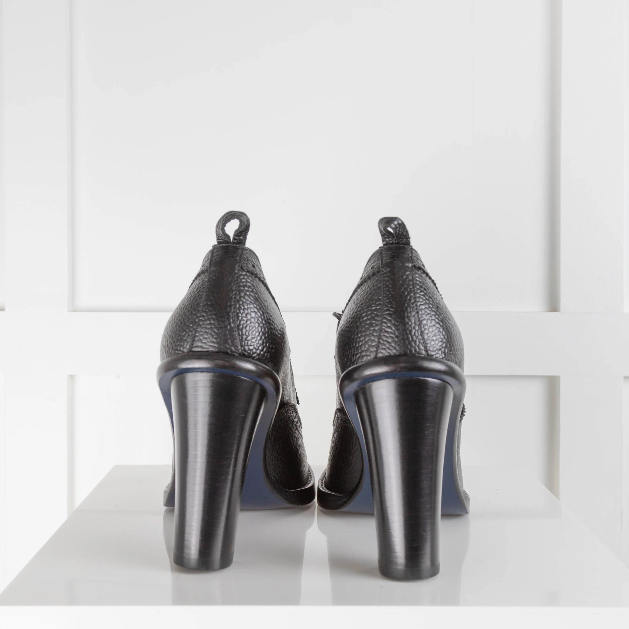 Brooks Brothers Black Heeled Brogues - Image 4