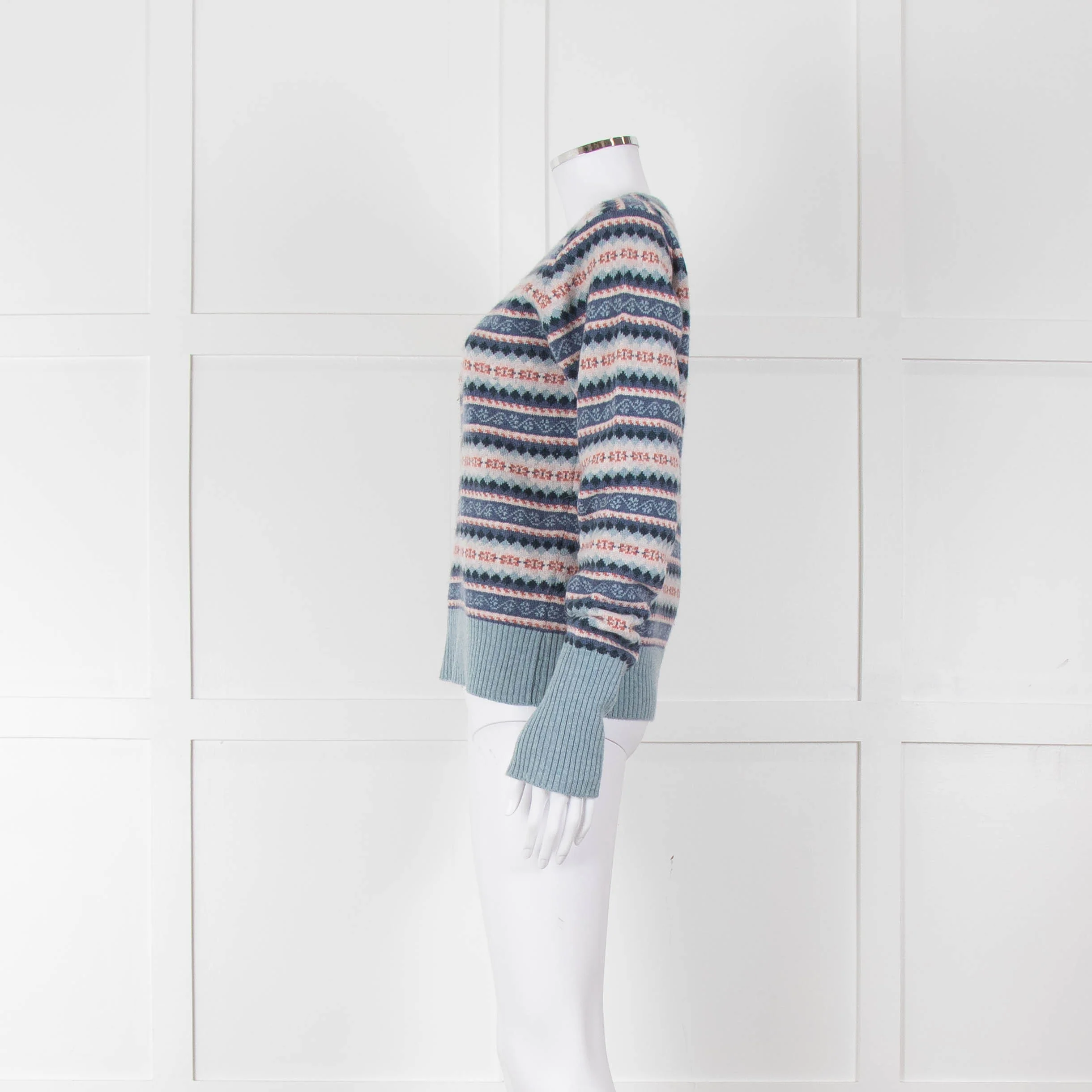 Brora Fairisle Cashmere Round Neck Jumper - Image 7