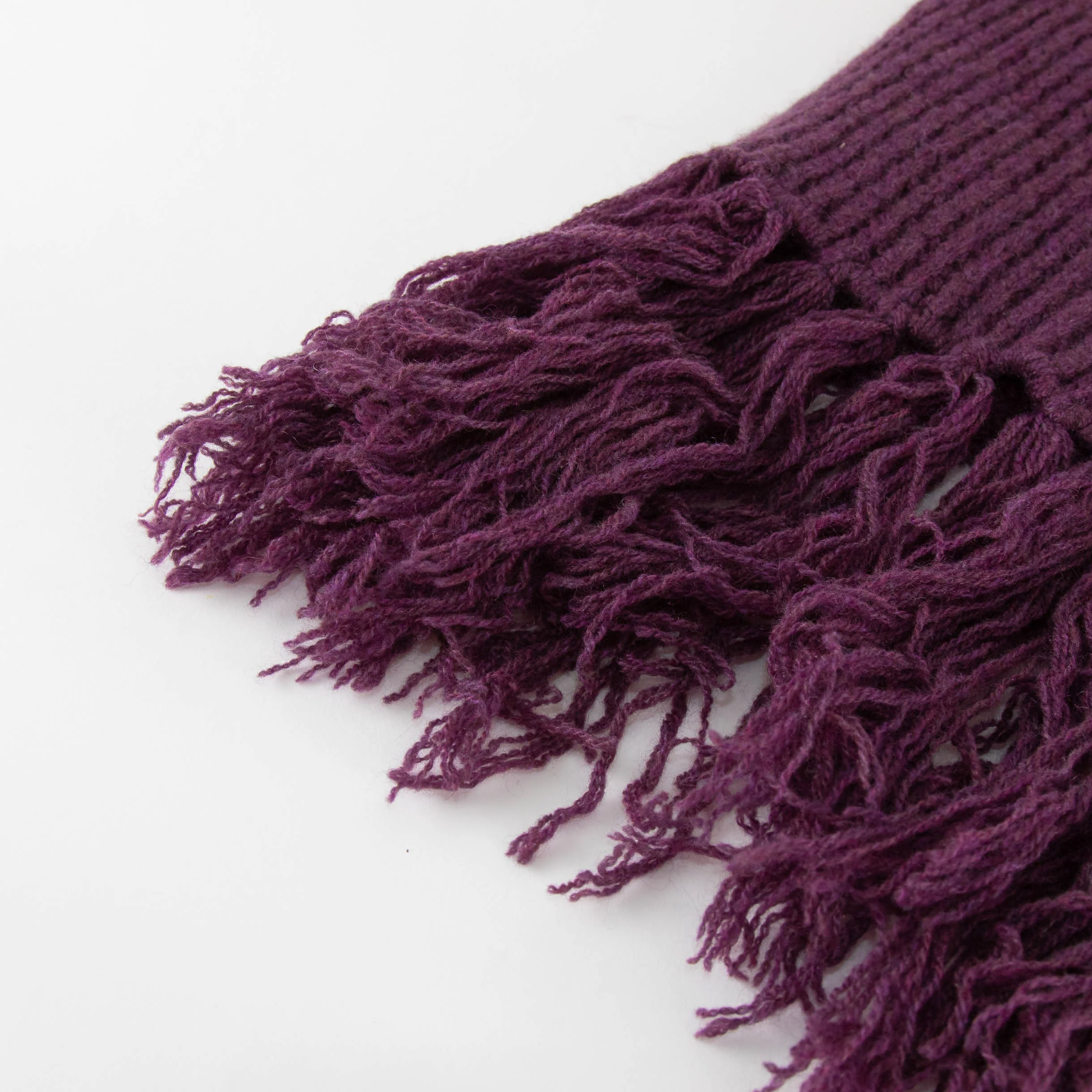 Brora Purple Cashmere Tassell Scarf - Image 2