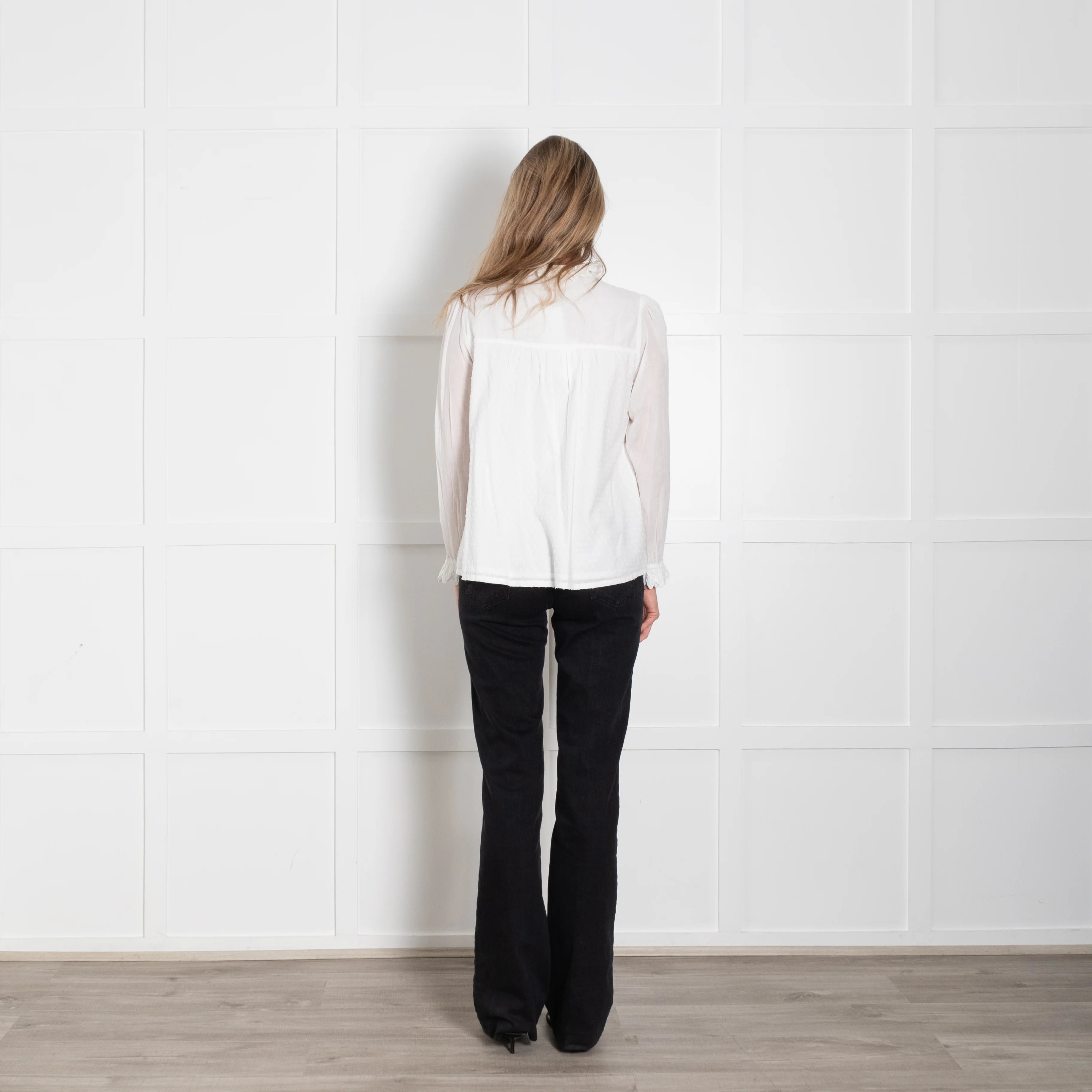 Brora White High Neck Blouse - Image 5