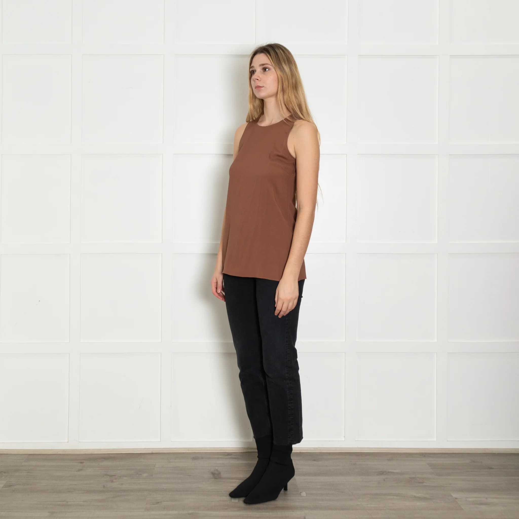 Brunello Cuccinelli Brown Silk Vest - Image 3