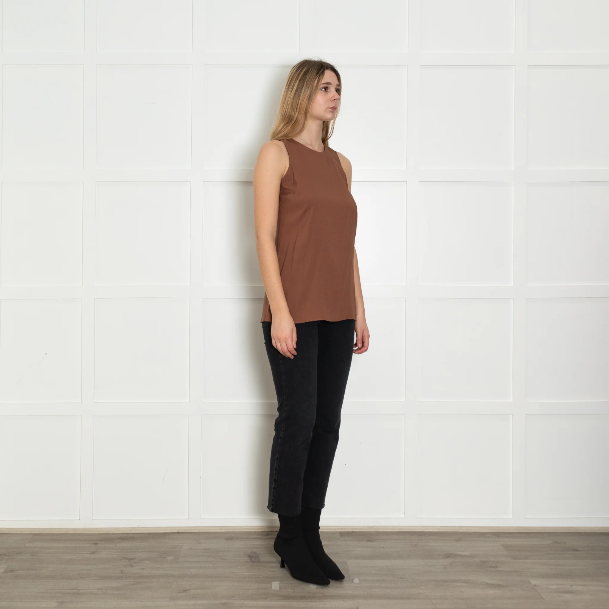 Brunello Cuccinelli Brown Silk Vest - Image 7