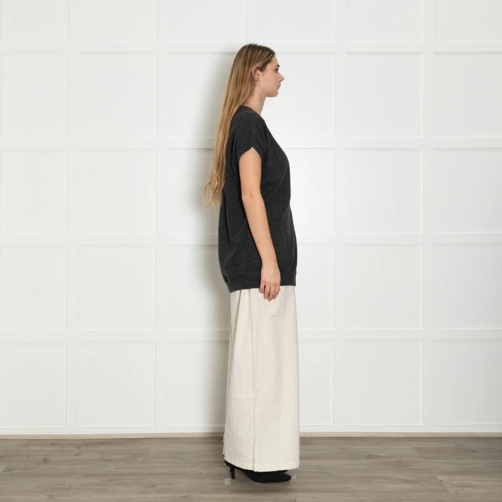 Brunello Cucinelli Grey Cashmere Gilet - Image 6