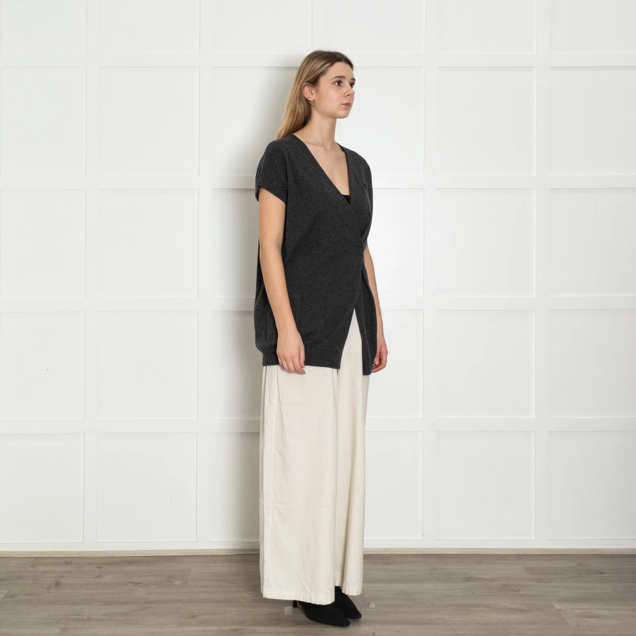 Brunello Cucinelli Grey Cashmere Gilet - Image 7