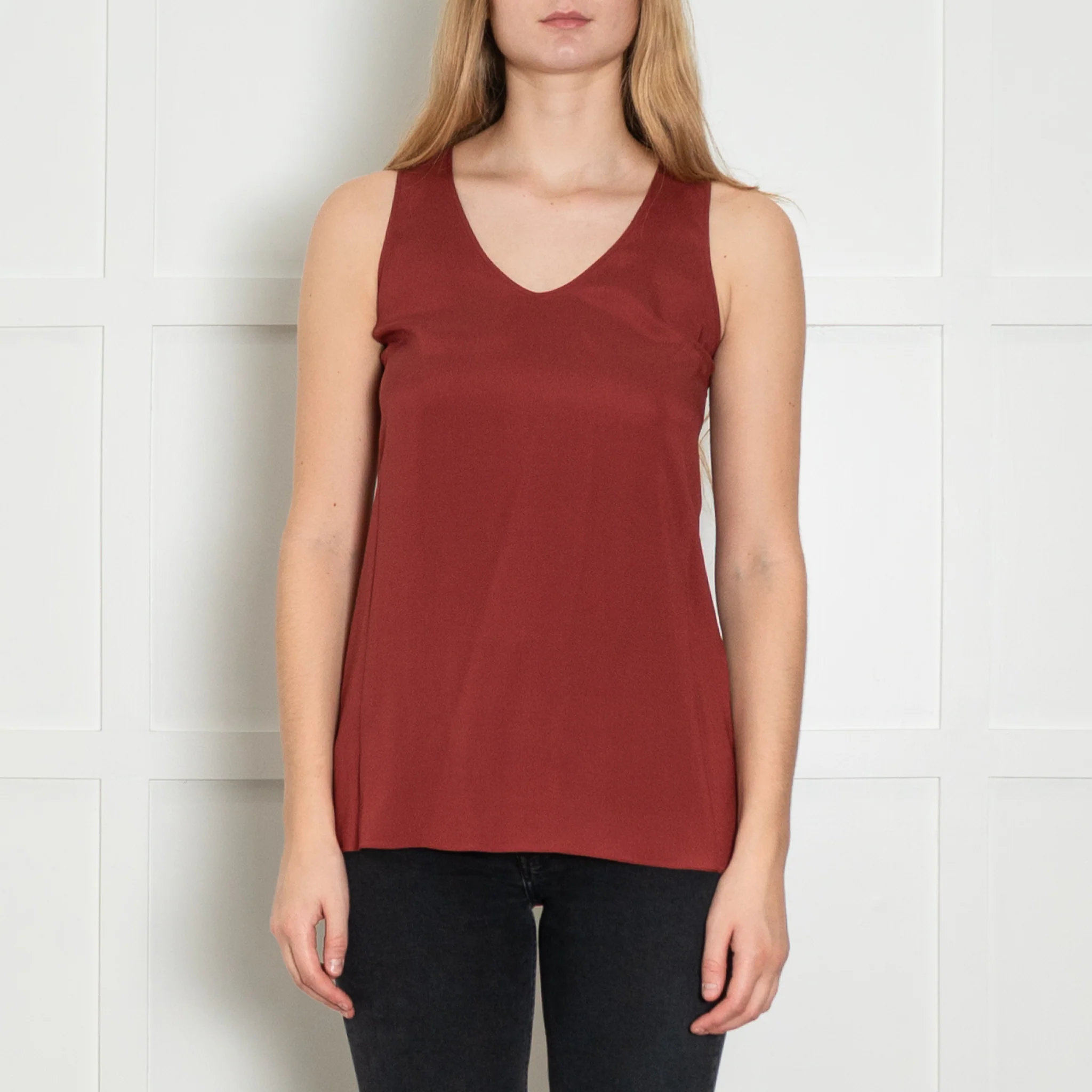 Brunello Cucinelli Red Silk Vest - Image 2