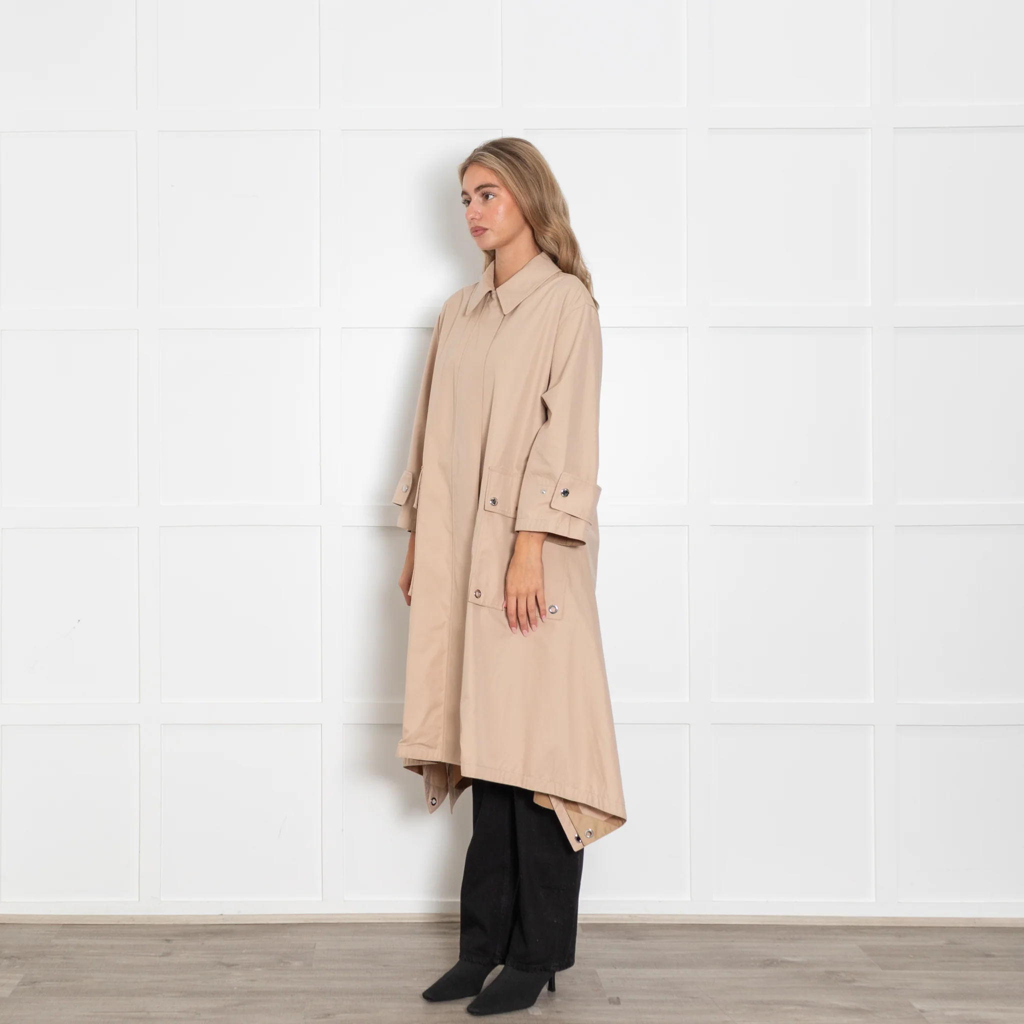 Burberry Beige Cotton Oversized Wingmore Parka - Image 3