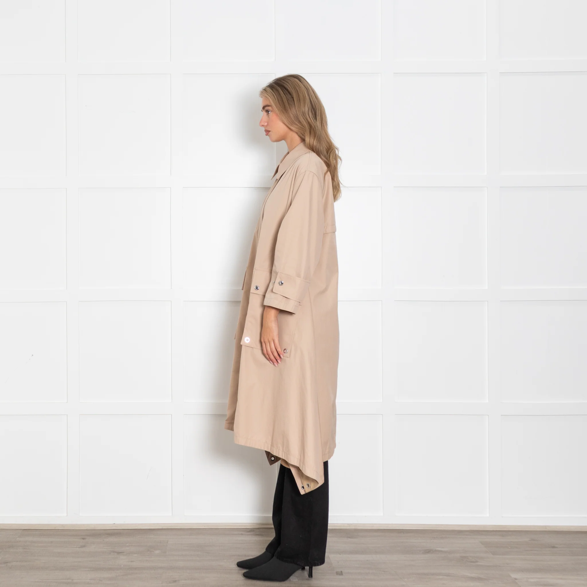 Burberry Beige Cotton Oversized Wingmore Parka - Image 4