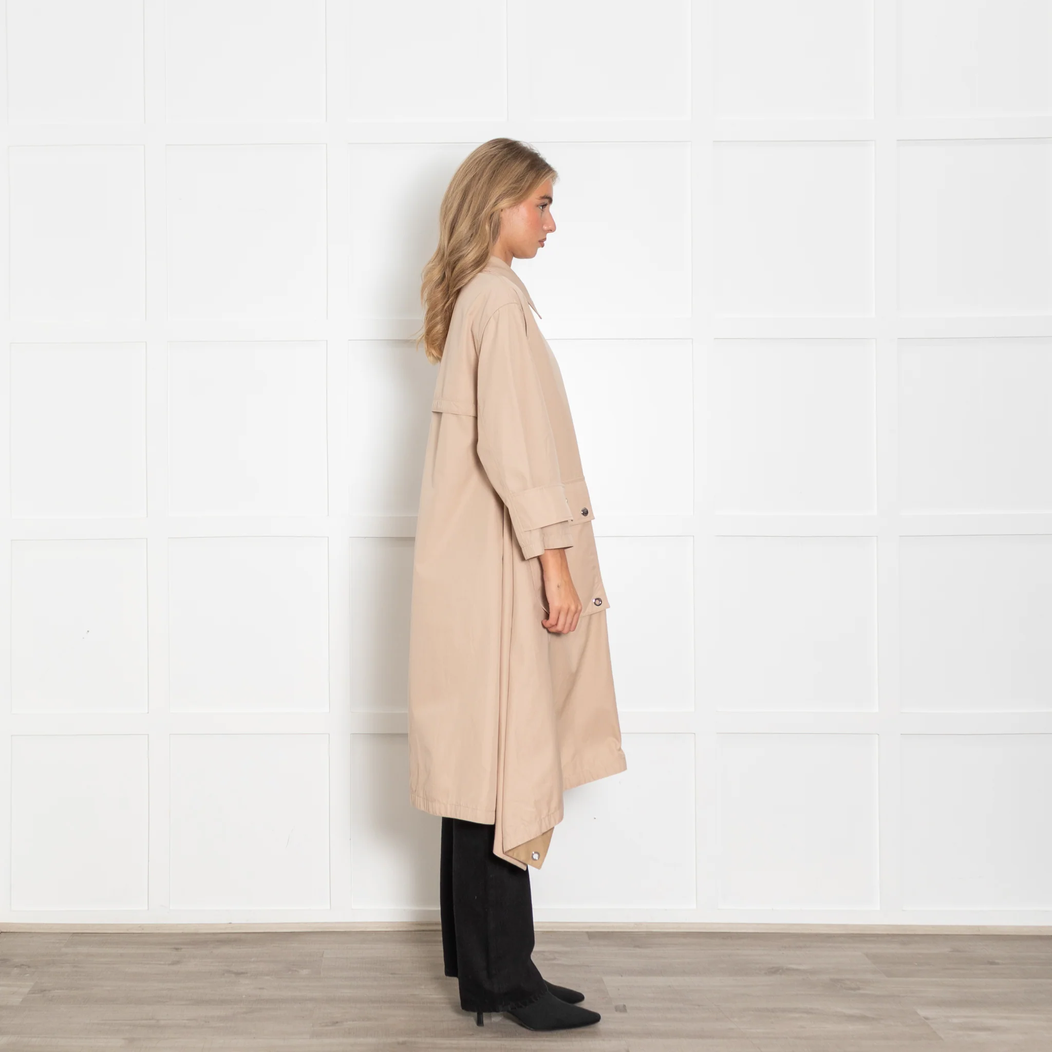 Burberry Beige Cotton Oversized Wingmore Parka - Image 6