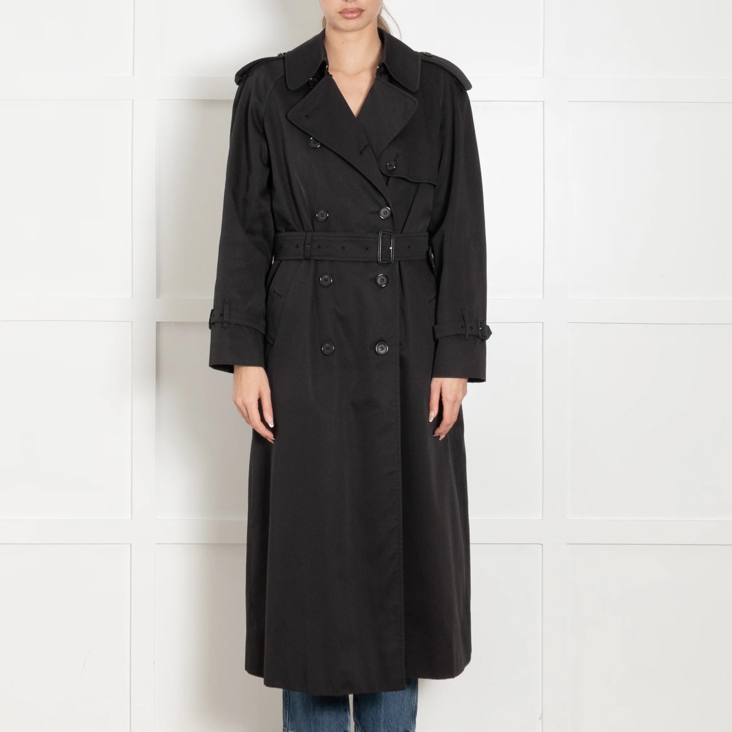 Burberry Black Trench With Fleece Lining Coat - Image 2