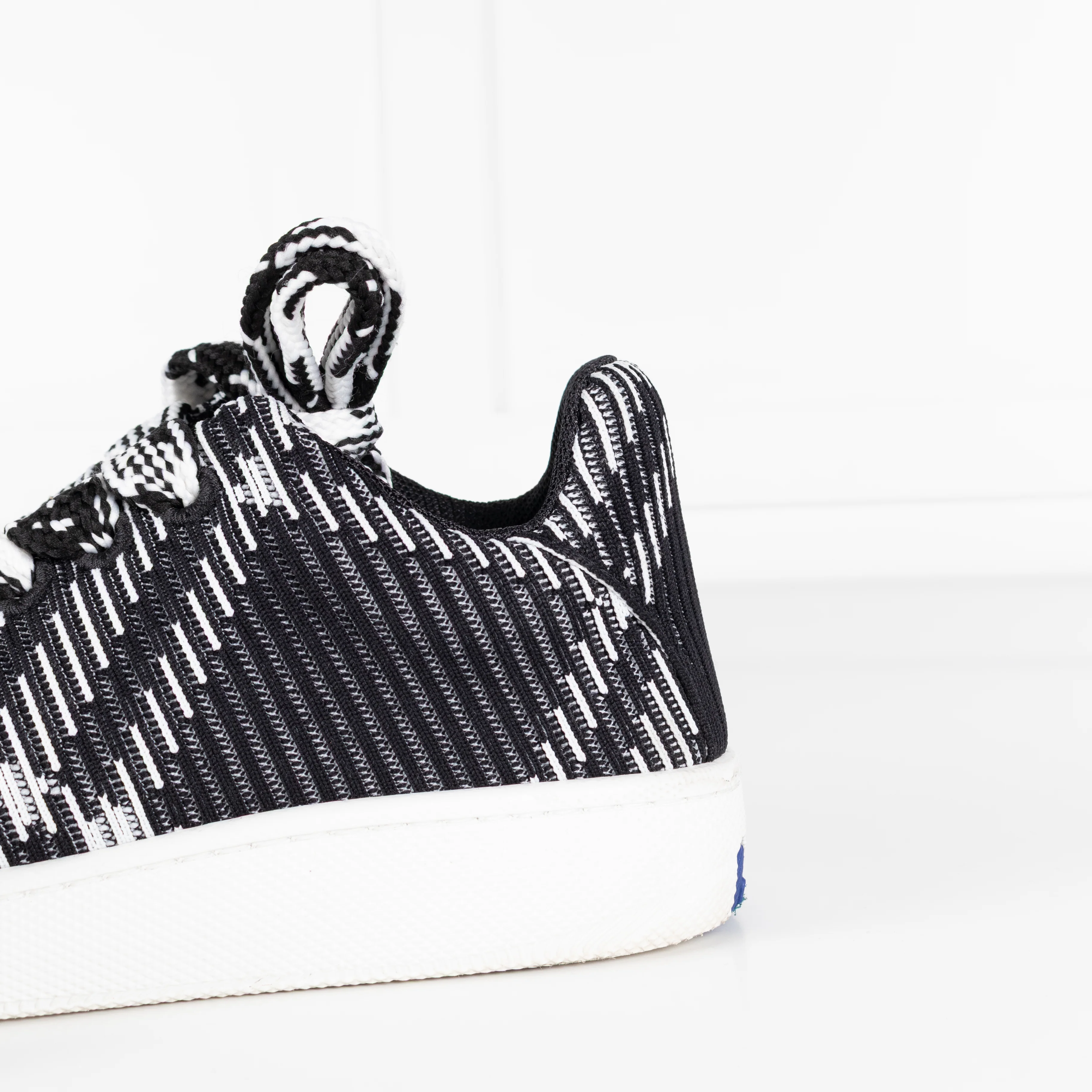 Burberry Black White Check Knit Box Trainers - Image 9