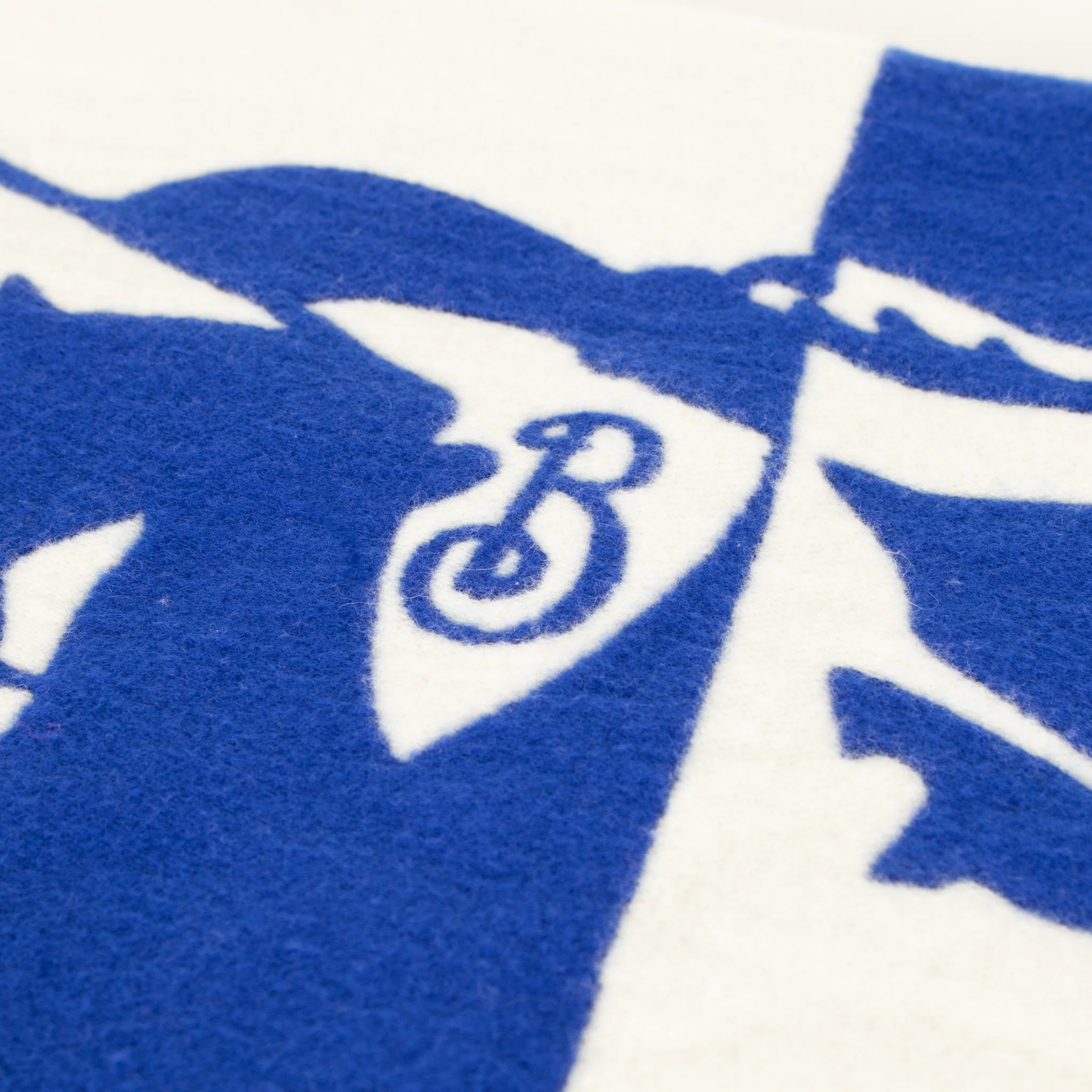 Burberry Blue White EKD Cashmere Blend Scarf - Image 6