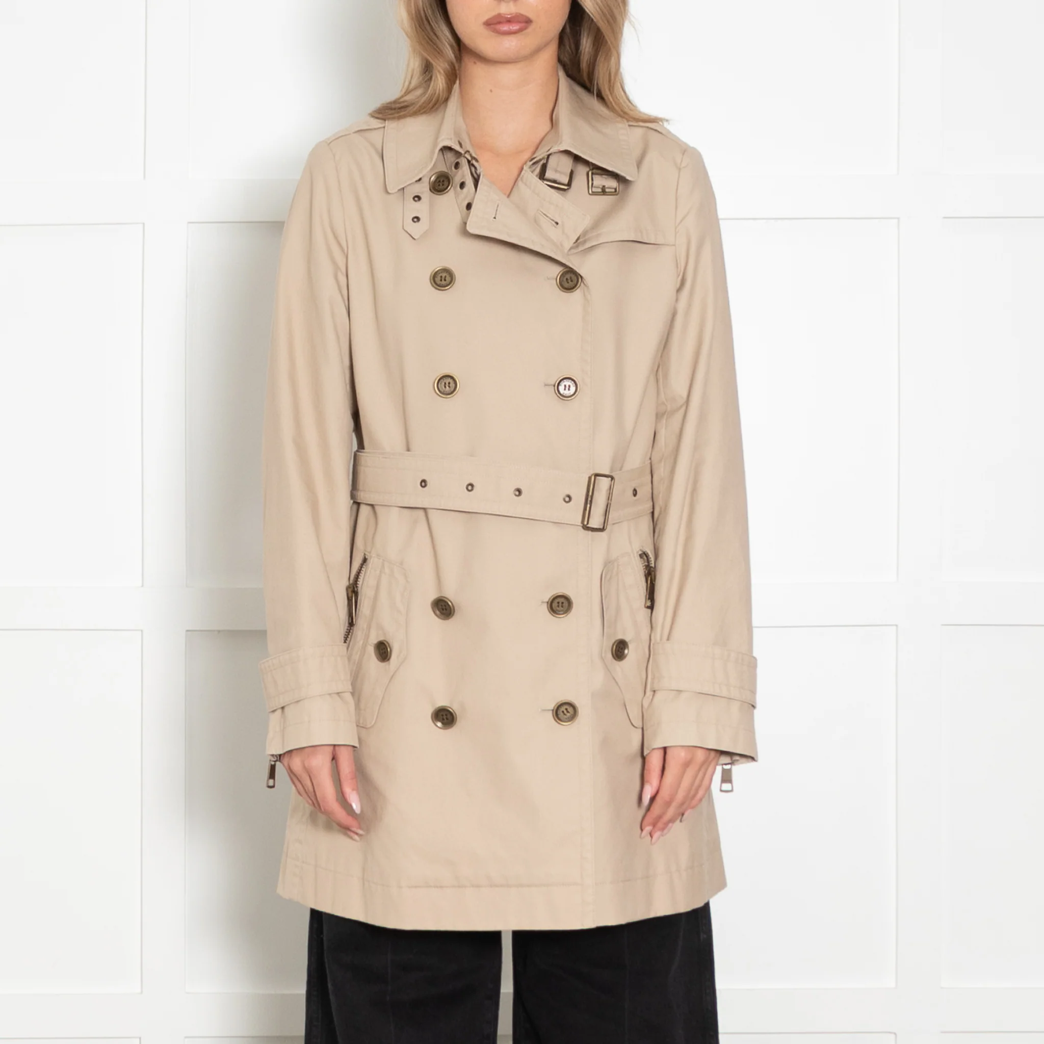 Burberry Brit Beige Mac With Belt - Image 2