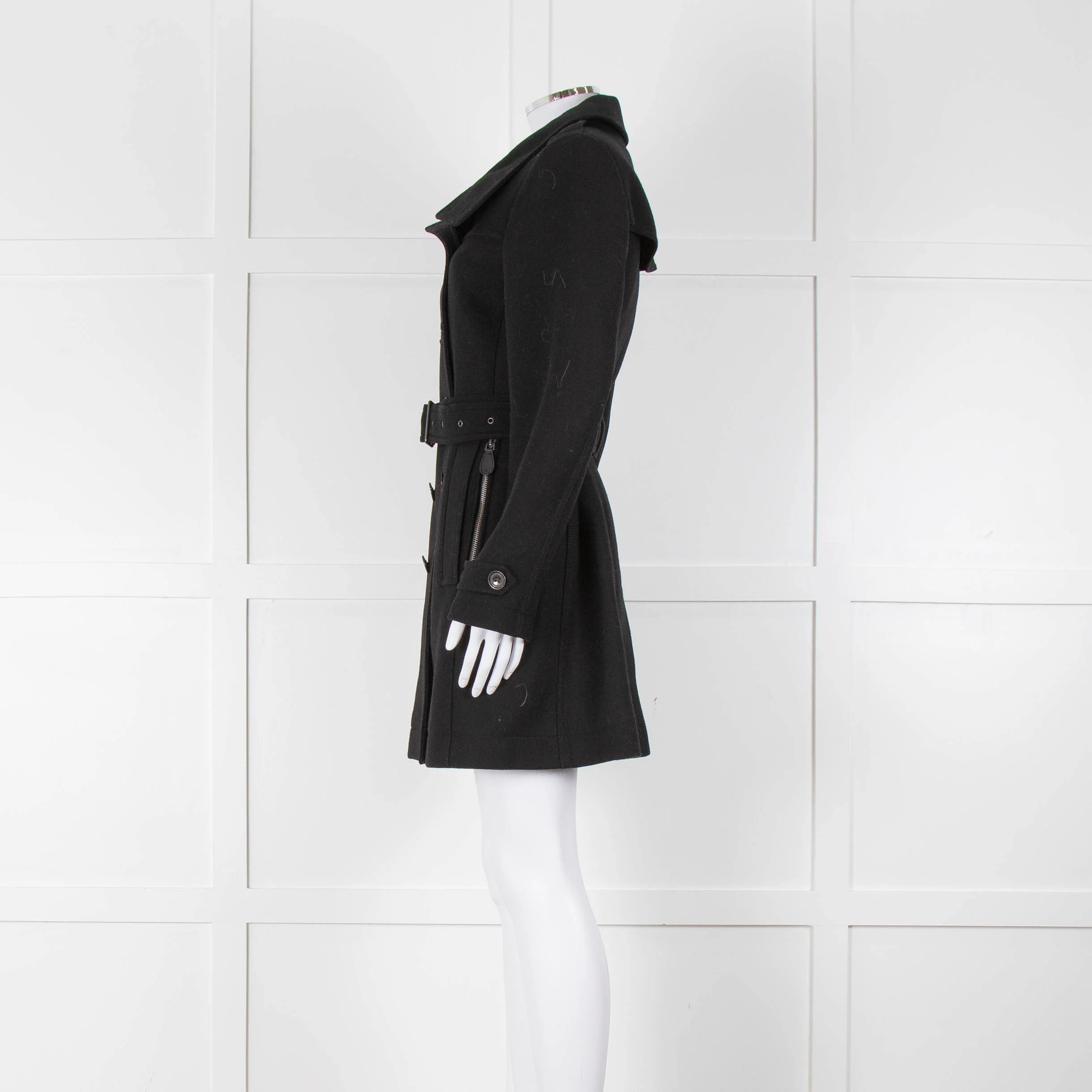 Burberry Brit Black Wool Coat - Image 7